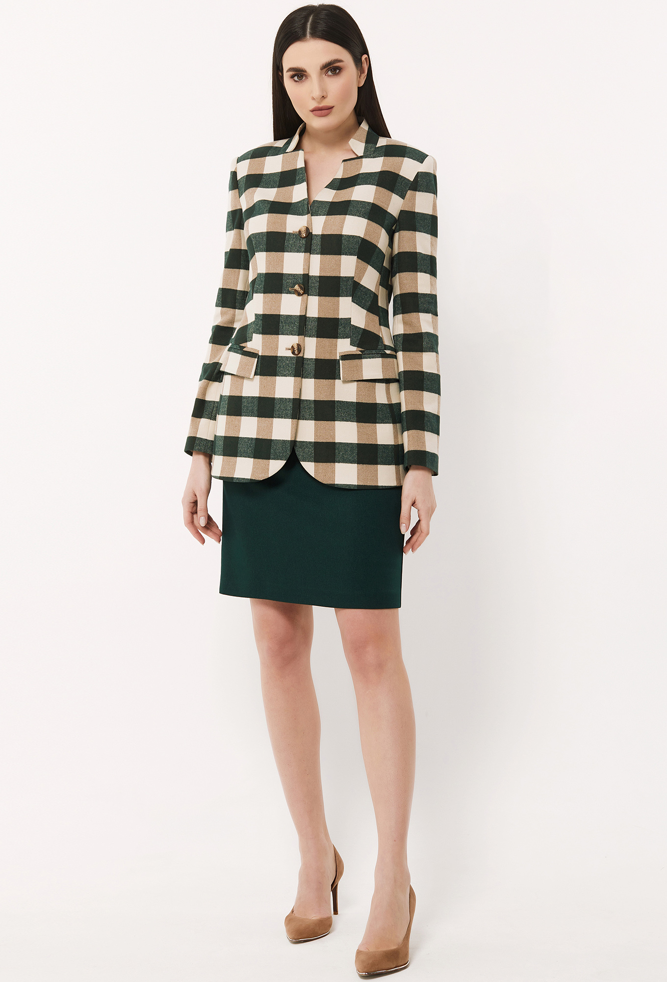 ст. цена3999руб.! Жакет Bazalini 4489 зелено-бежевый