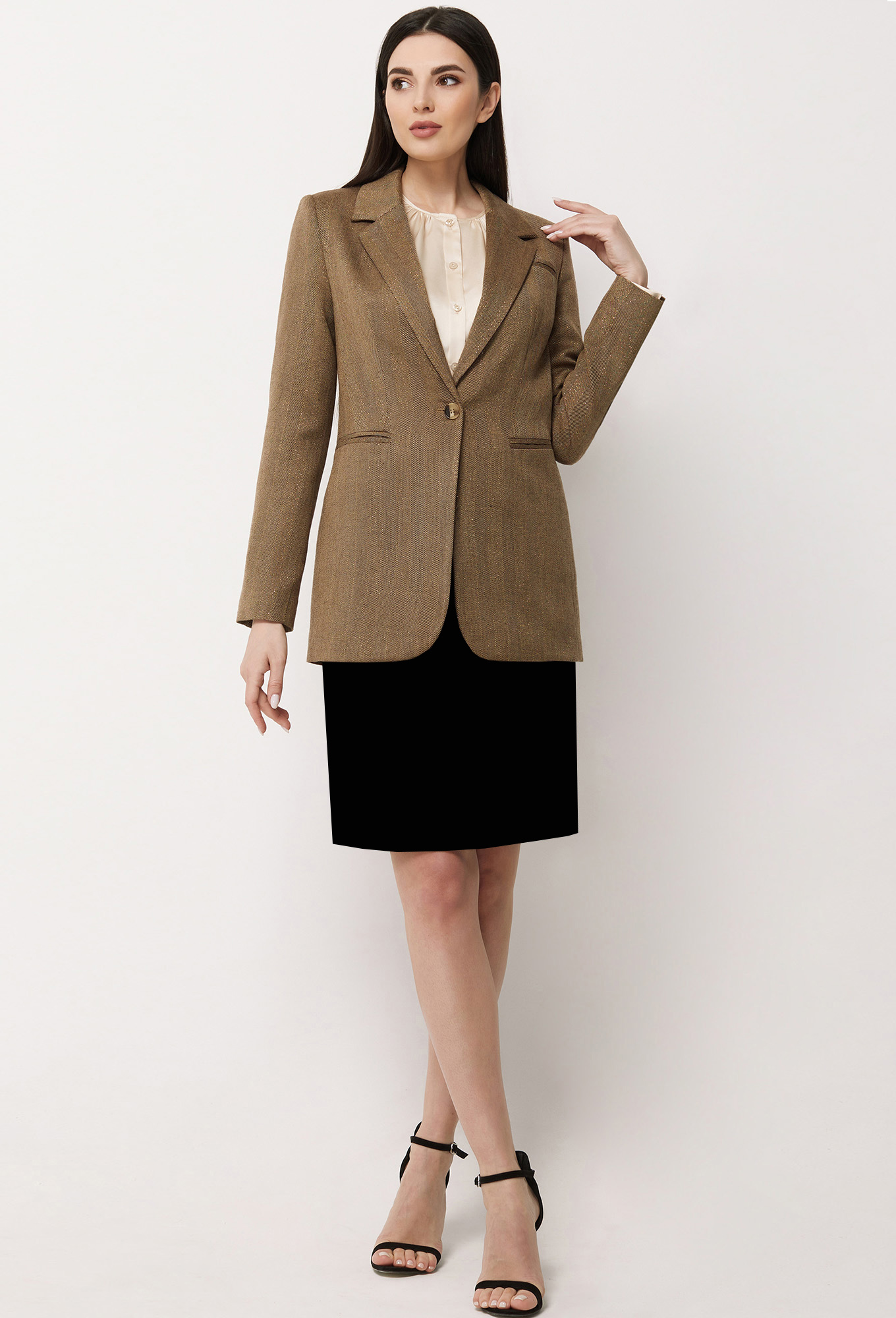 ст. цена2199руб.! Жакет Bazalini 4484 коричневый