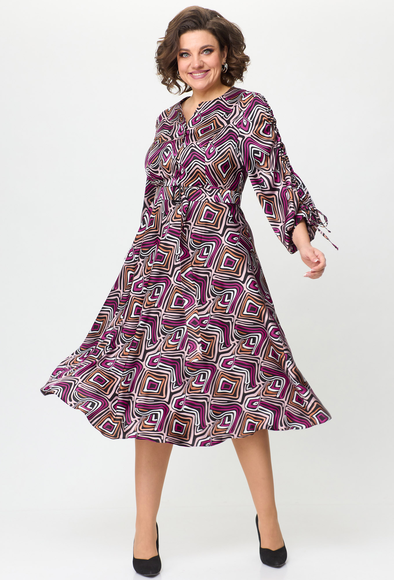 ст. цена2799руб.! Платье Anastasia Mak 1154 розовый мультиколор