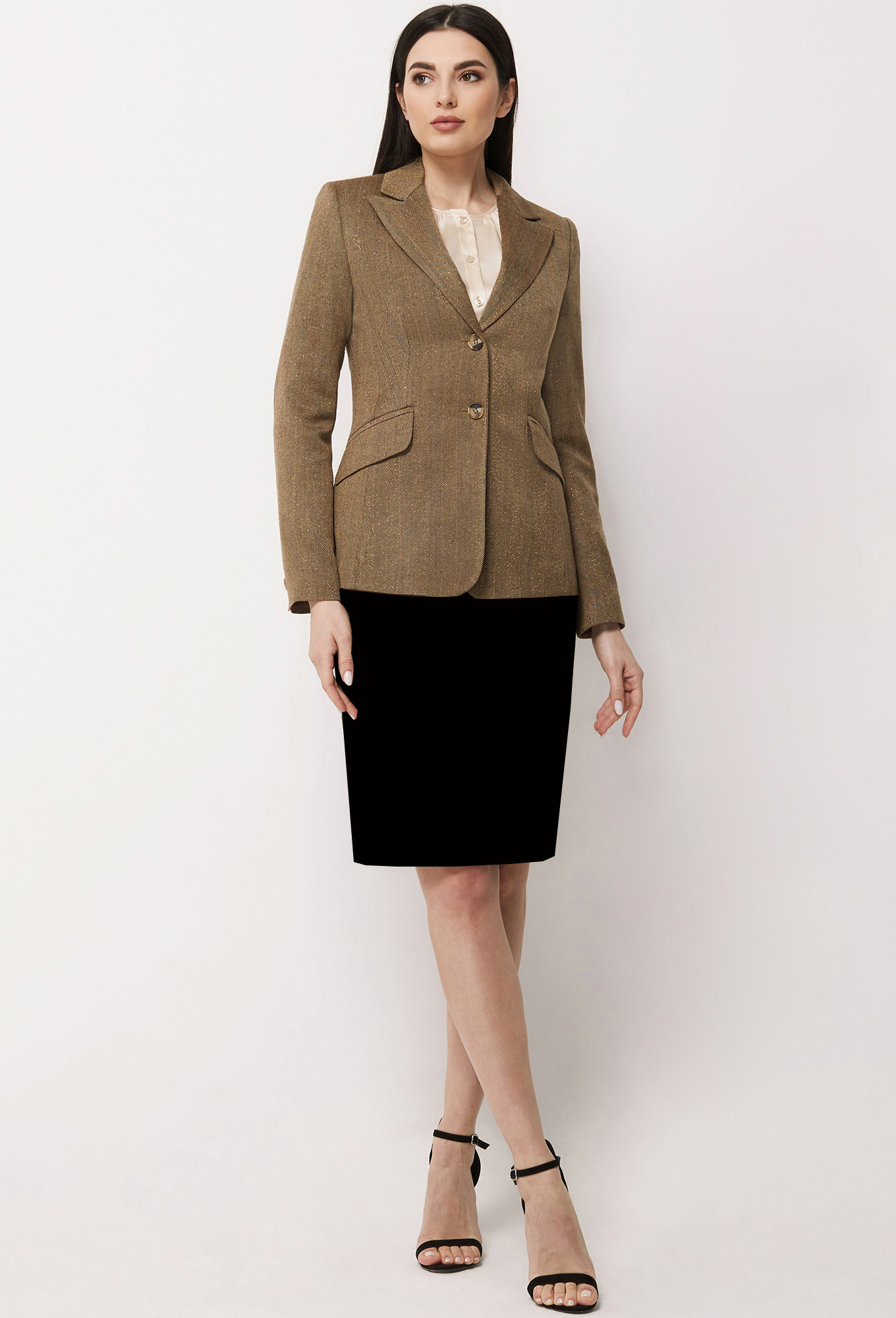 ст. цена2199руб.! Жакет Bazalini 3897 коричневый