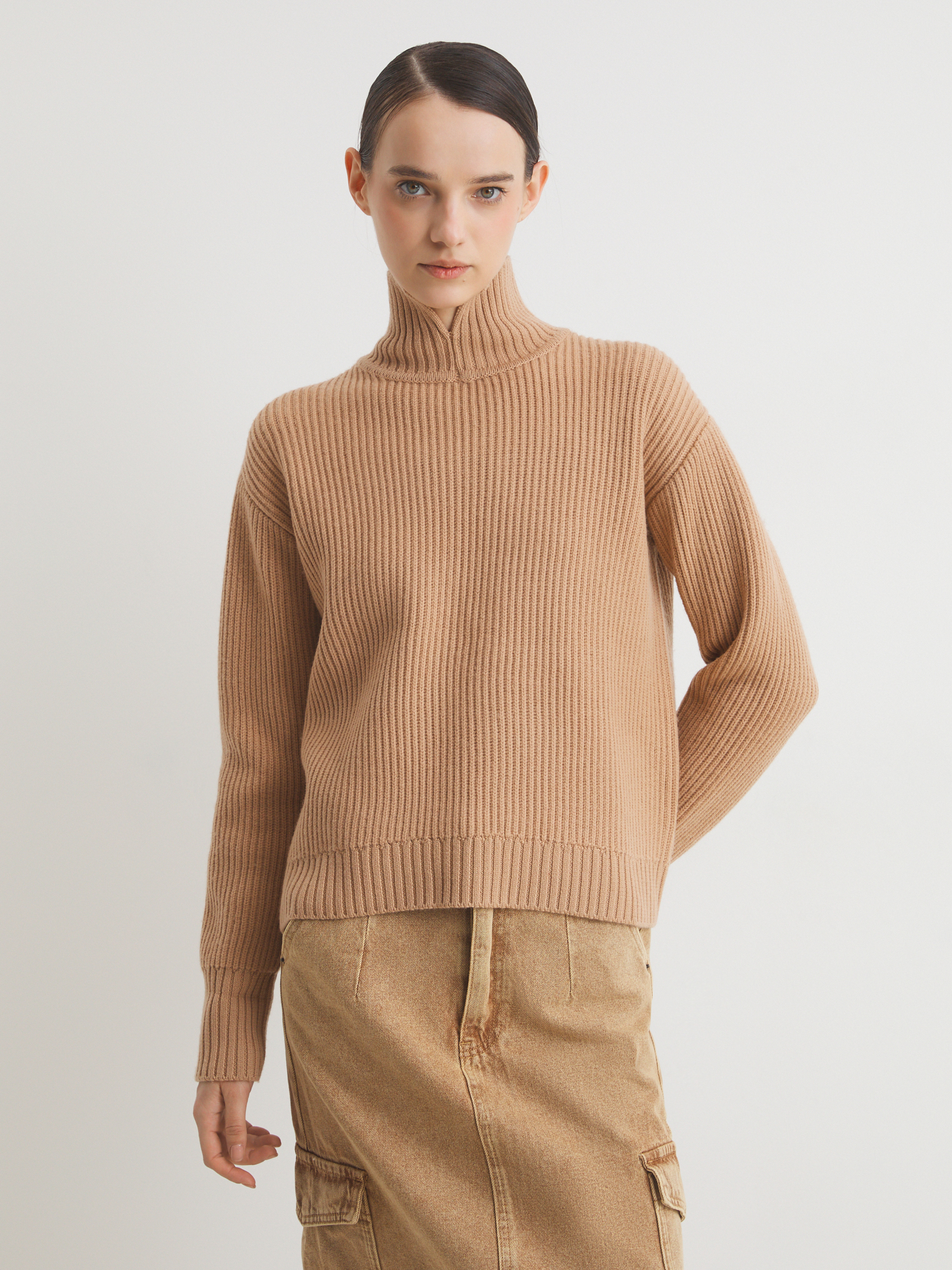 Женский свитер MAISON DAVID 4381854, бежевый