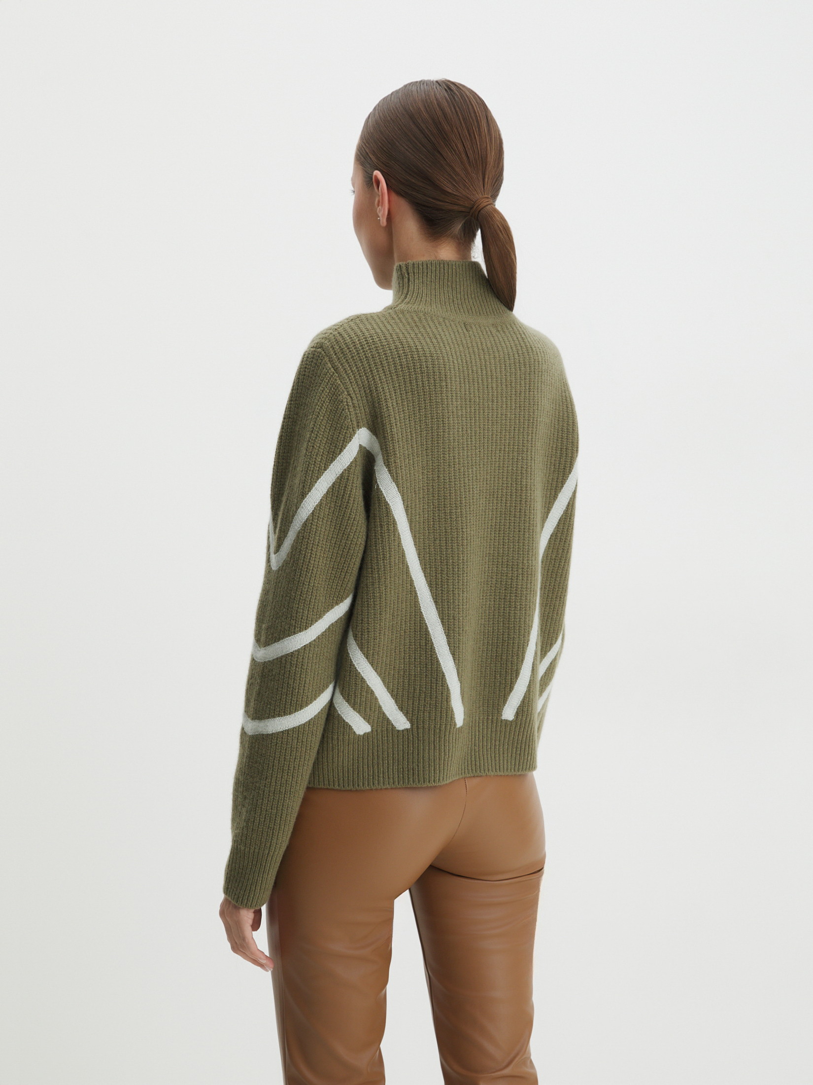 Женский свитер MAISON DAVID 3841784, хаки