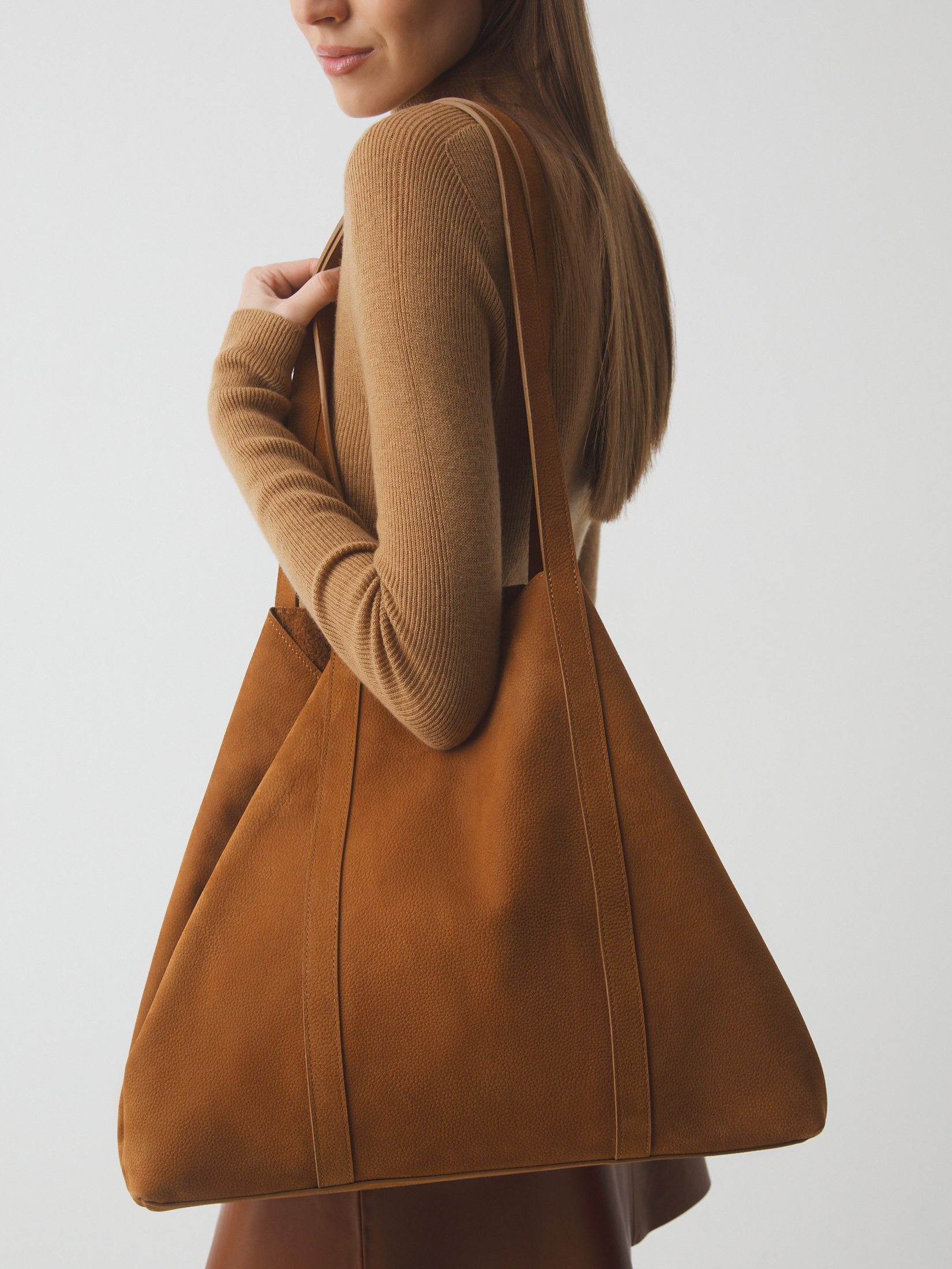 Женский шоппер MAISON DAVID 4661402, коричнево-оранжевый