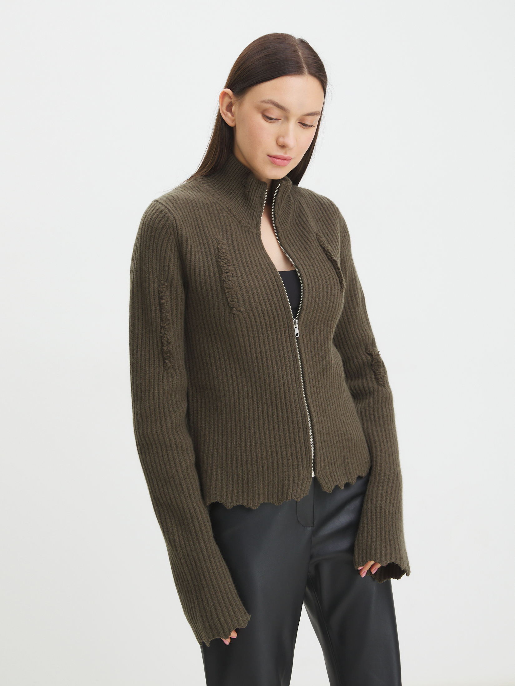 Женский кардиган MAISON DAVID 4351097, хаки