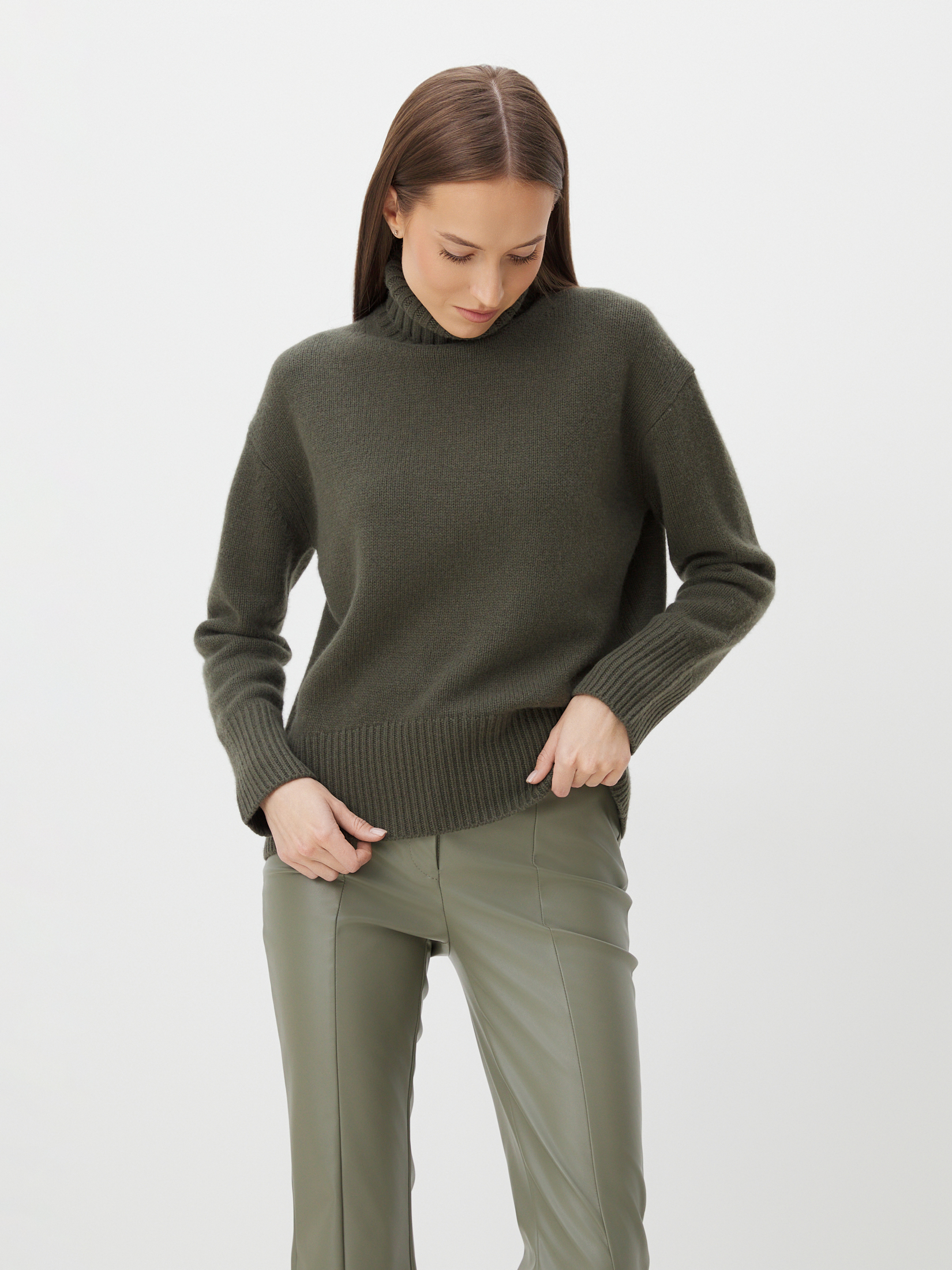 Женский свитер MAISON DAVID 4406673, серо-зеленый