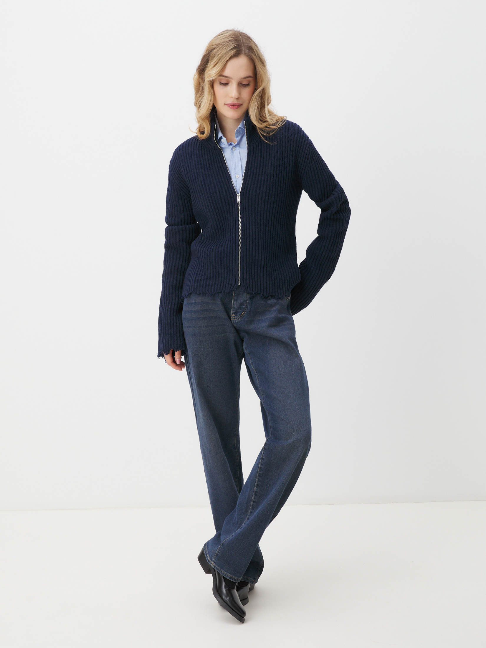 Женский кардиган MAISON DAVID 4449933, ночной синий