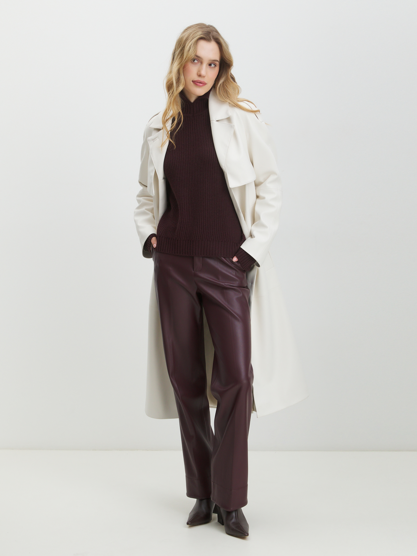 Женский свитер MAISON DAVID 4406560, каштановый