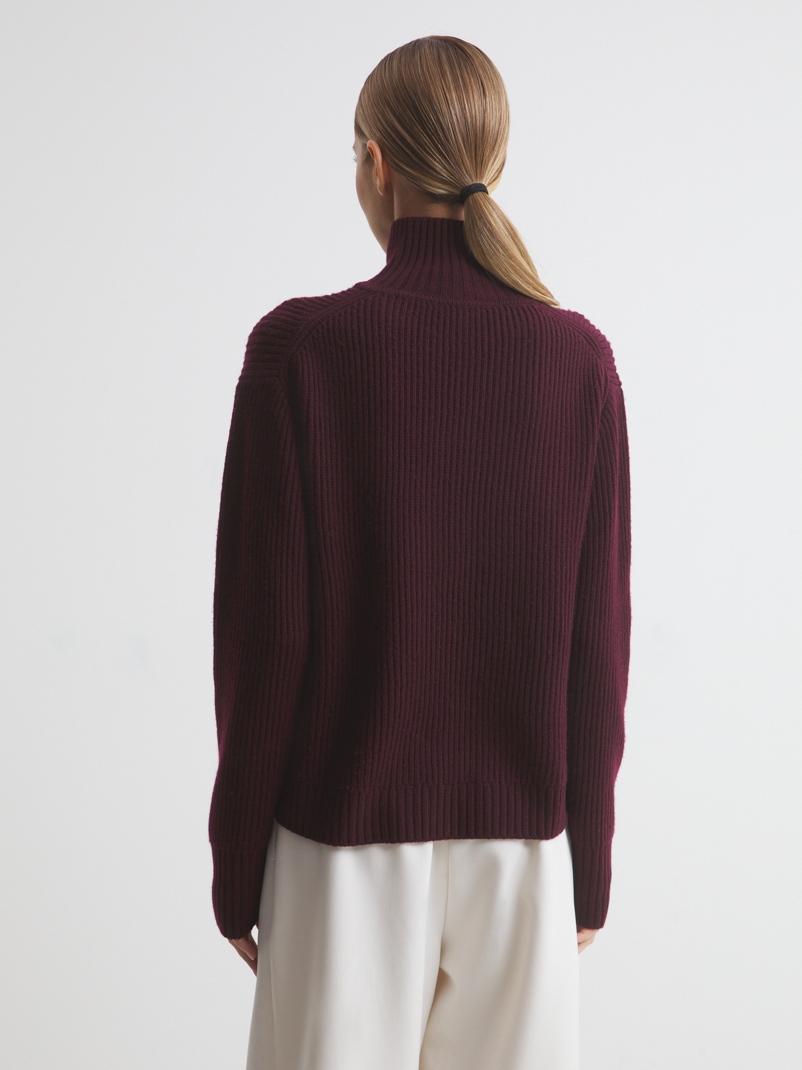 Женский свитер MAISON DAVID 4381909, винный