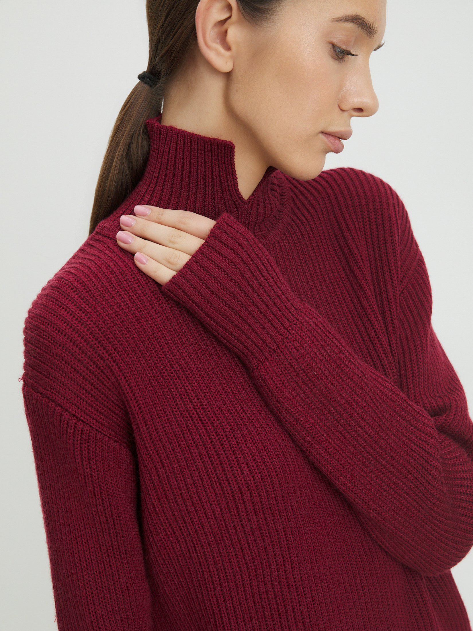 Женский свитер MAISON DAVID 4406511, бордовый