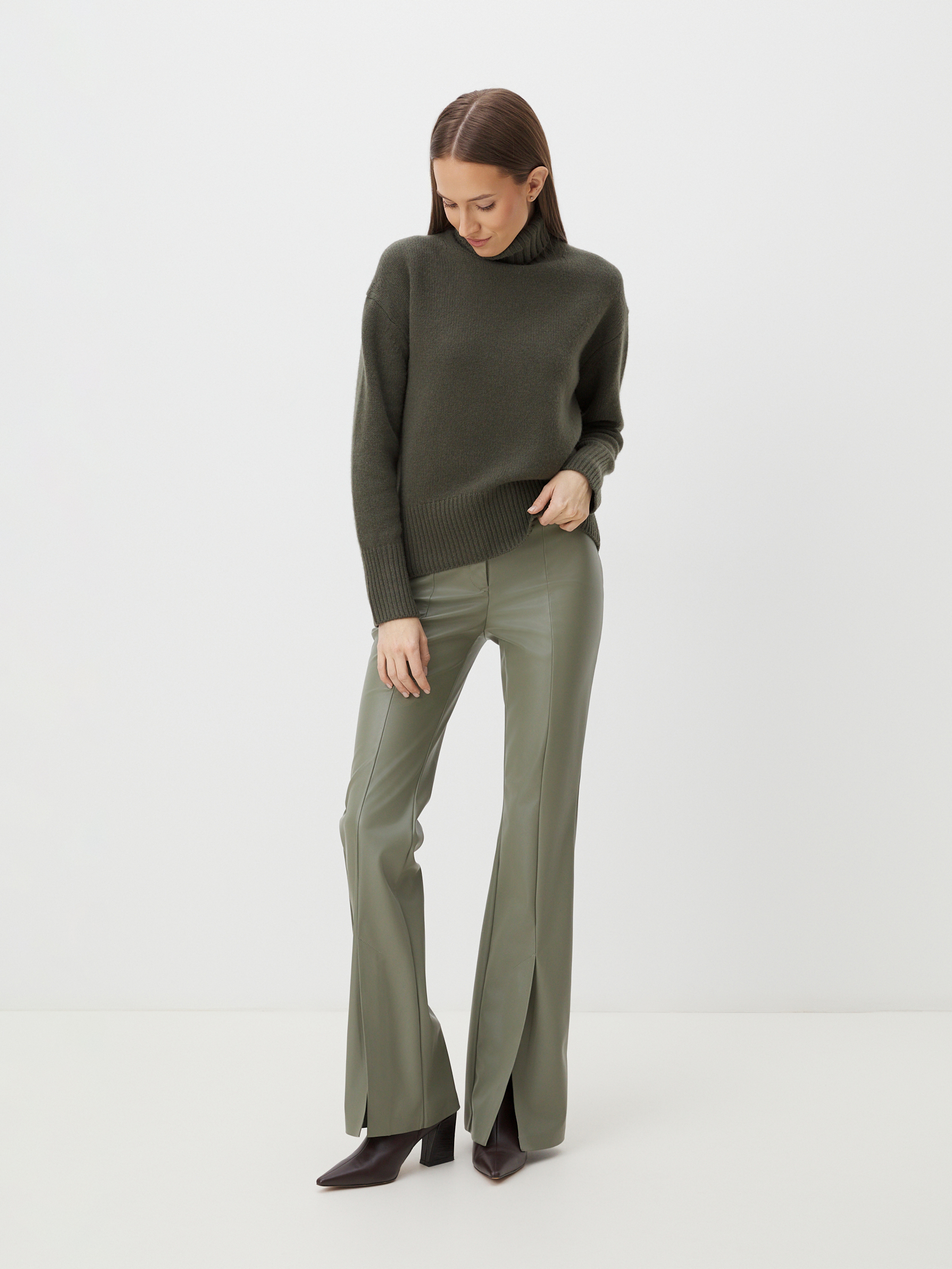 Женский свитер MAISON DAVID 4406673, серо-зеленый