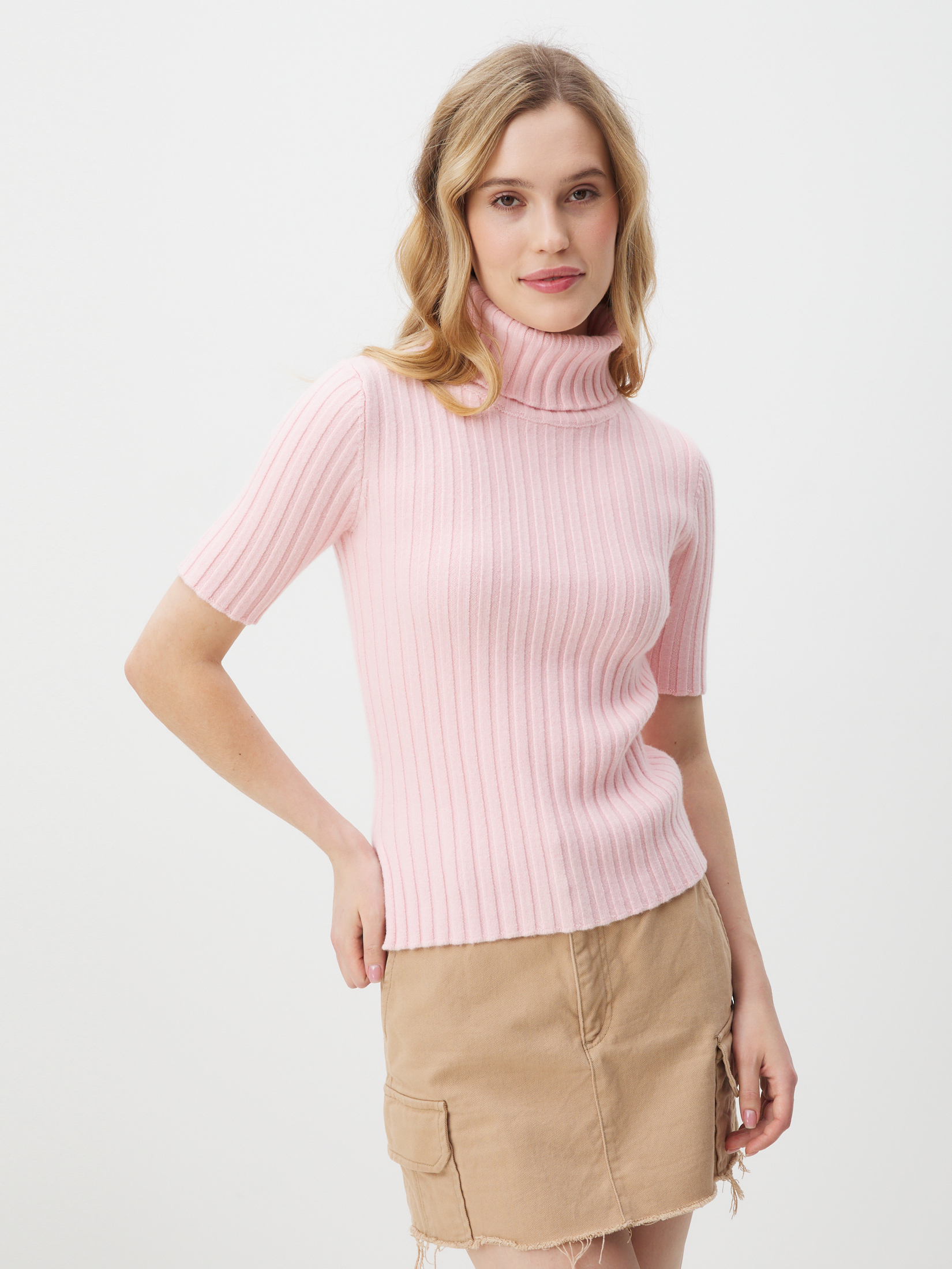 Женская водолазка MAISON DAVID 4450836, светло-розовый