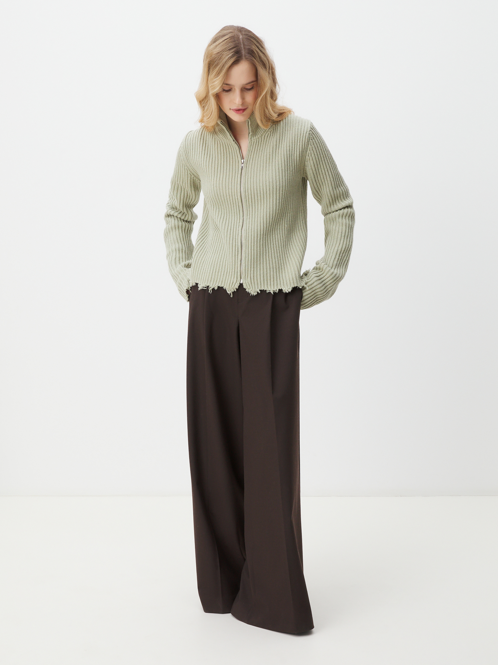 Женский кардиган MAISON DAVID 4449954, фисташковый