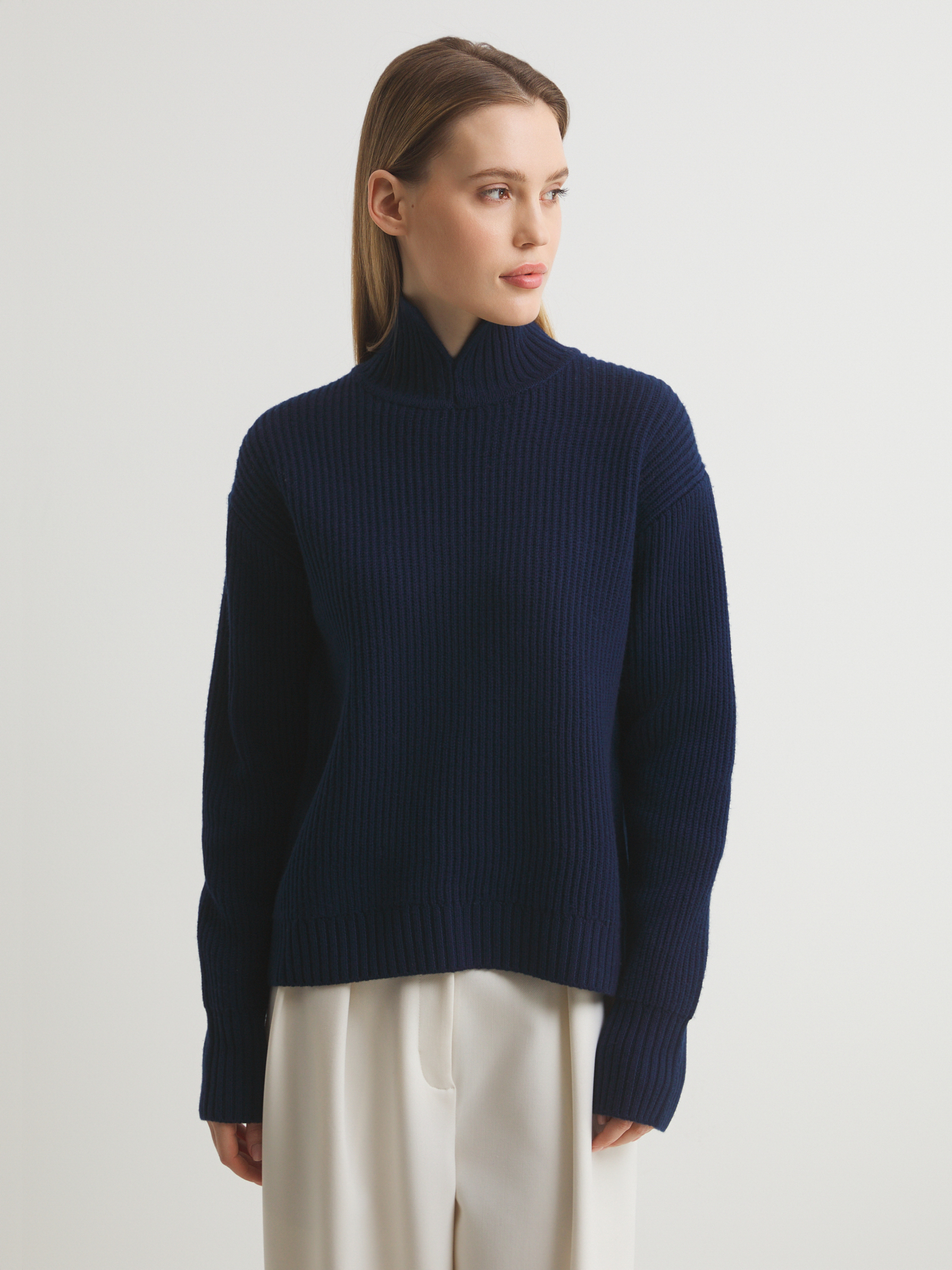 Женский свитер MAISON DAVID 4381899, темно-синий