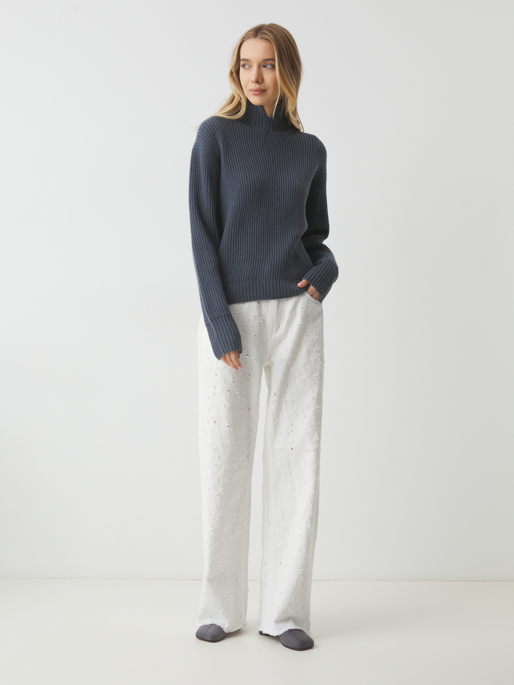 Женский свитер MAISON DAVID 4381904, серый