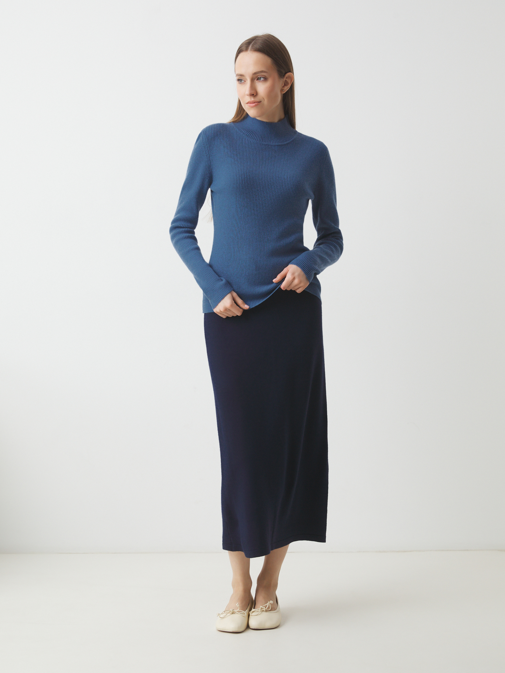 Женский джемпер MAISON DAVID 4400675, серо-синий