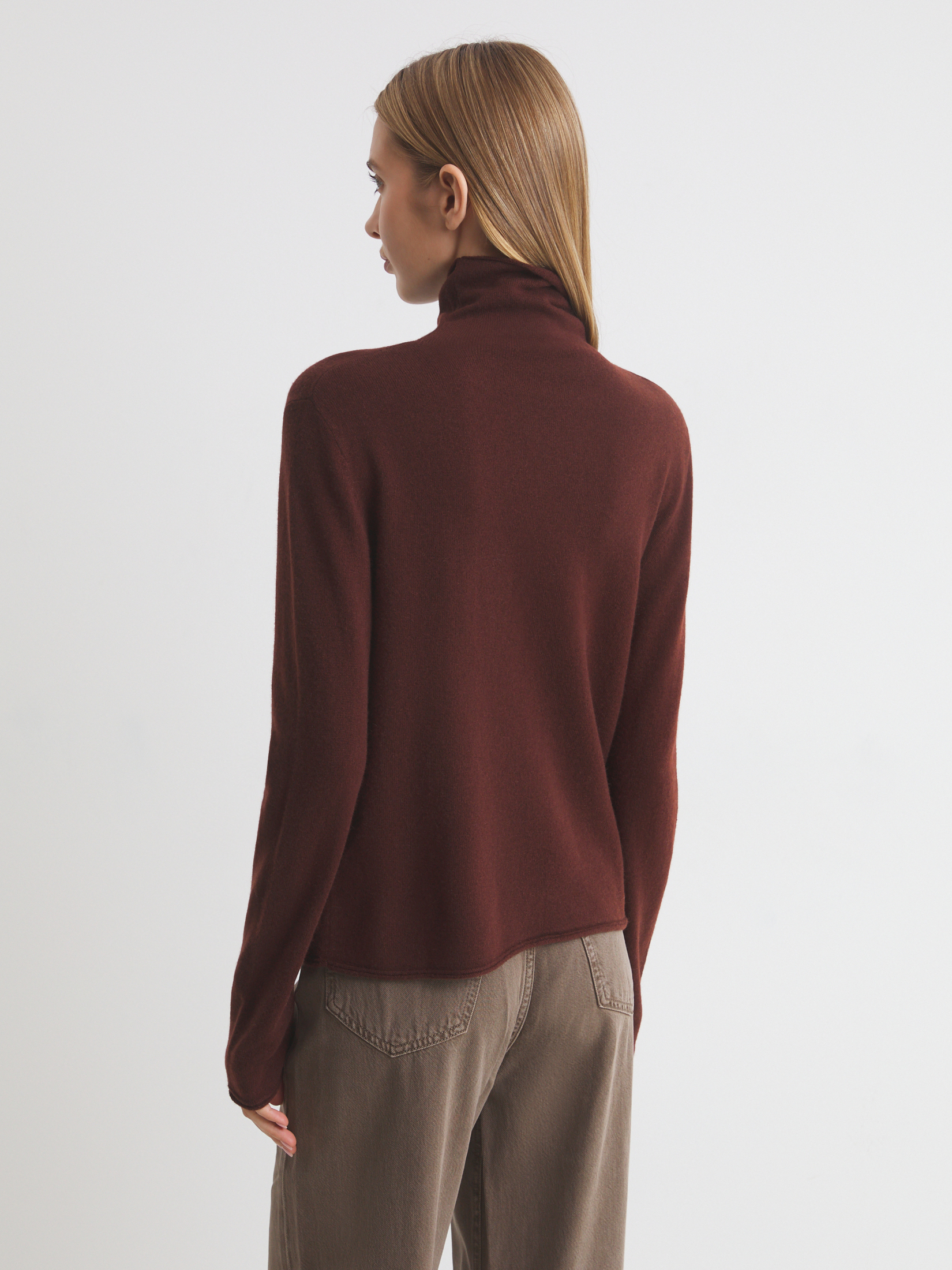 Женская водолазка MAISON DAVID 4537353, каштановый