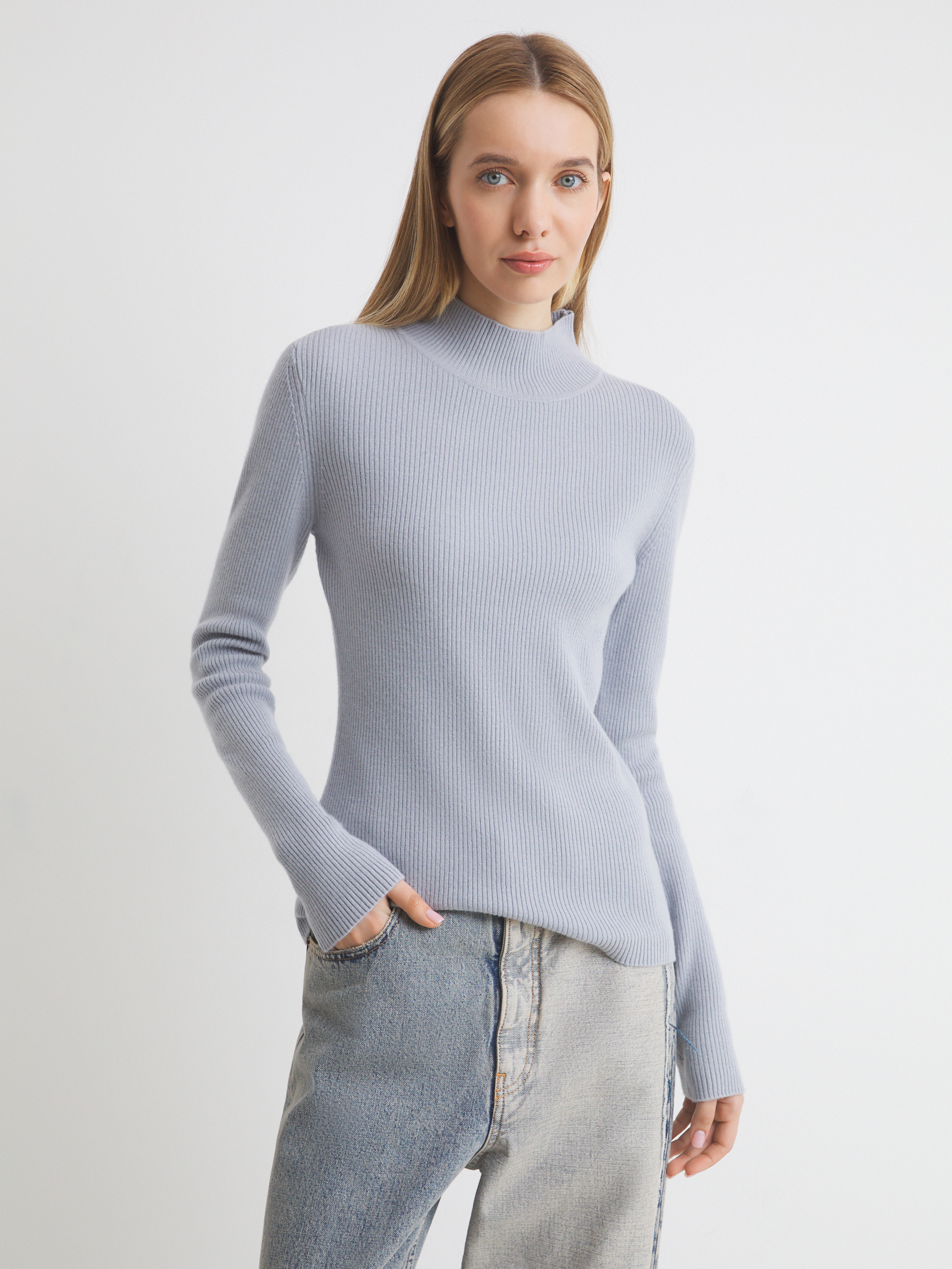 Женский джемпер MAISON DAVID 4400605, серо-голубой