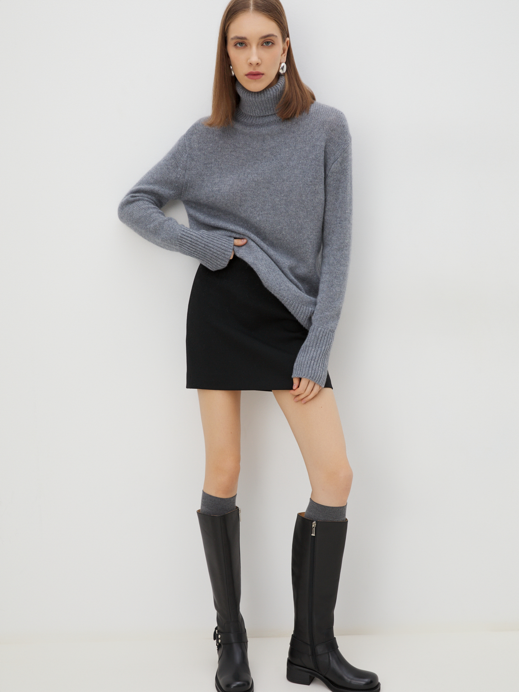 Женский свитер MAISON DAVID 3841745, серый