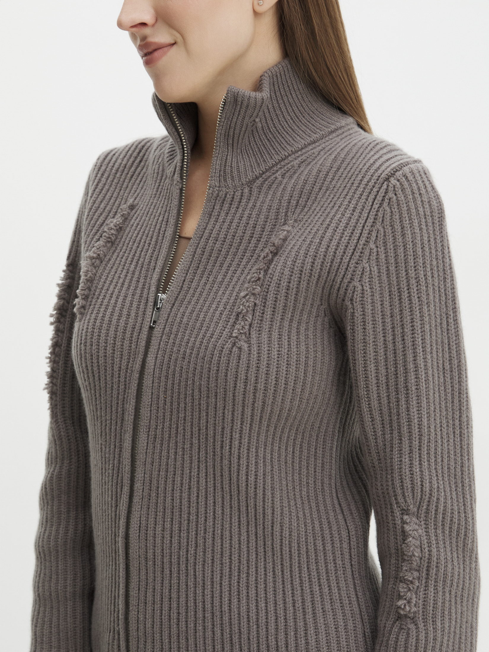 Женский кардиган MAISON DAVID 4351139, коричневато-серый