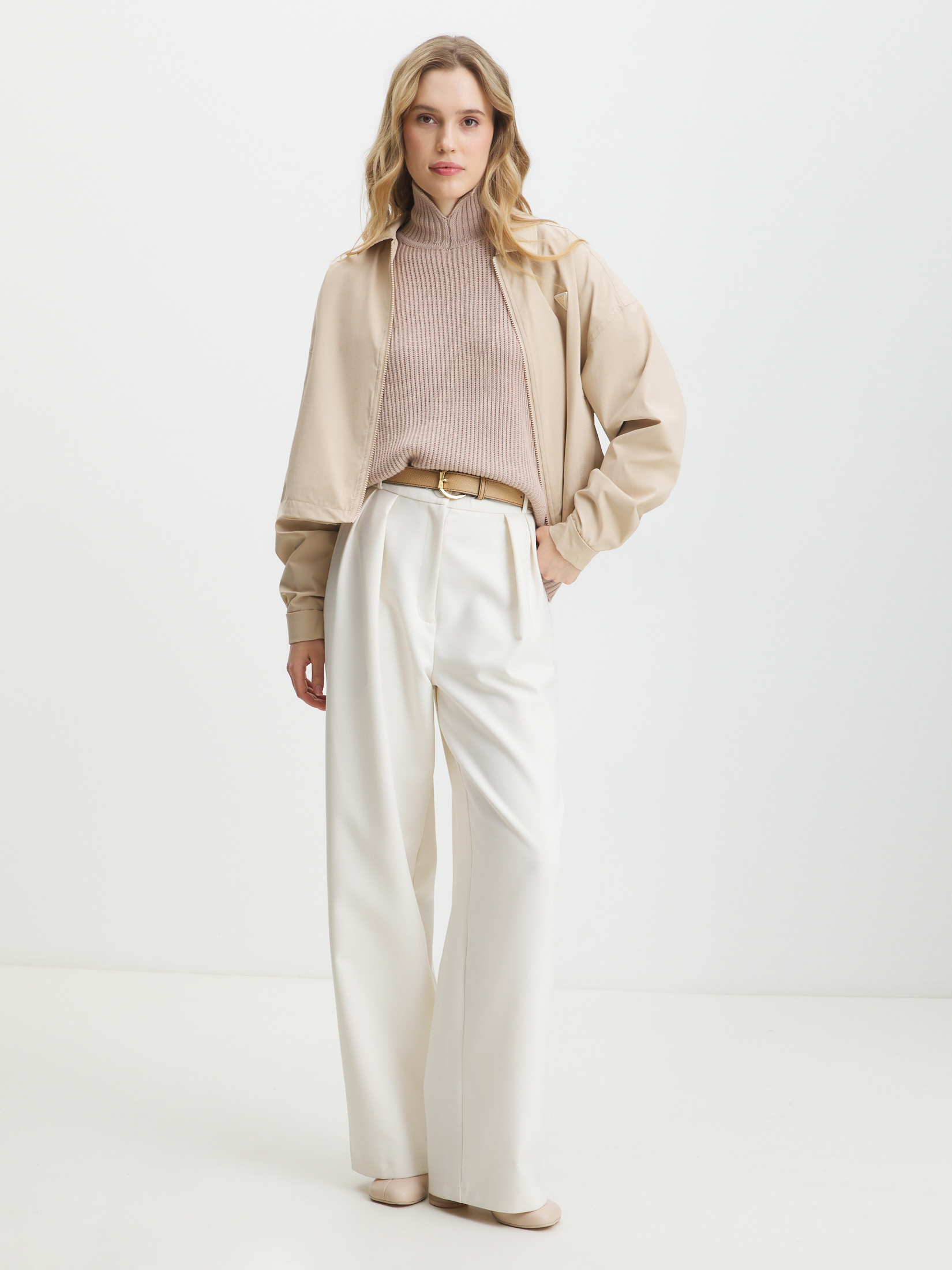 Женский свитер MAISON DAVID 4406497, розовато-бежевый