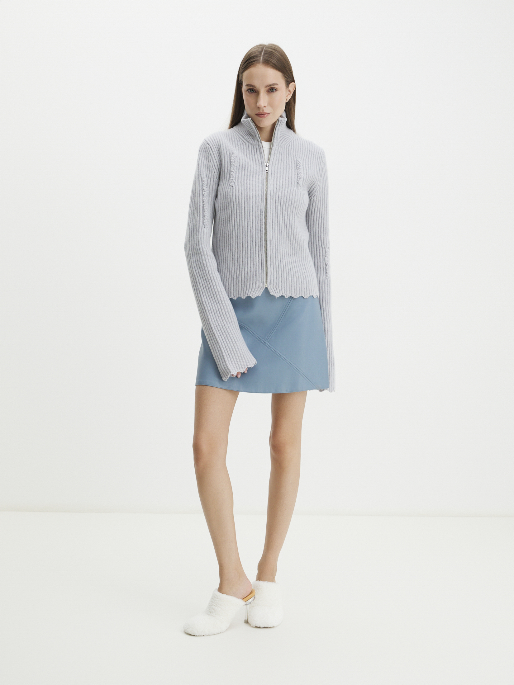 Женский кардиган MAISON DAVID 4351111, светло-серый