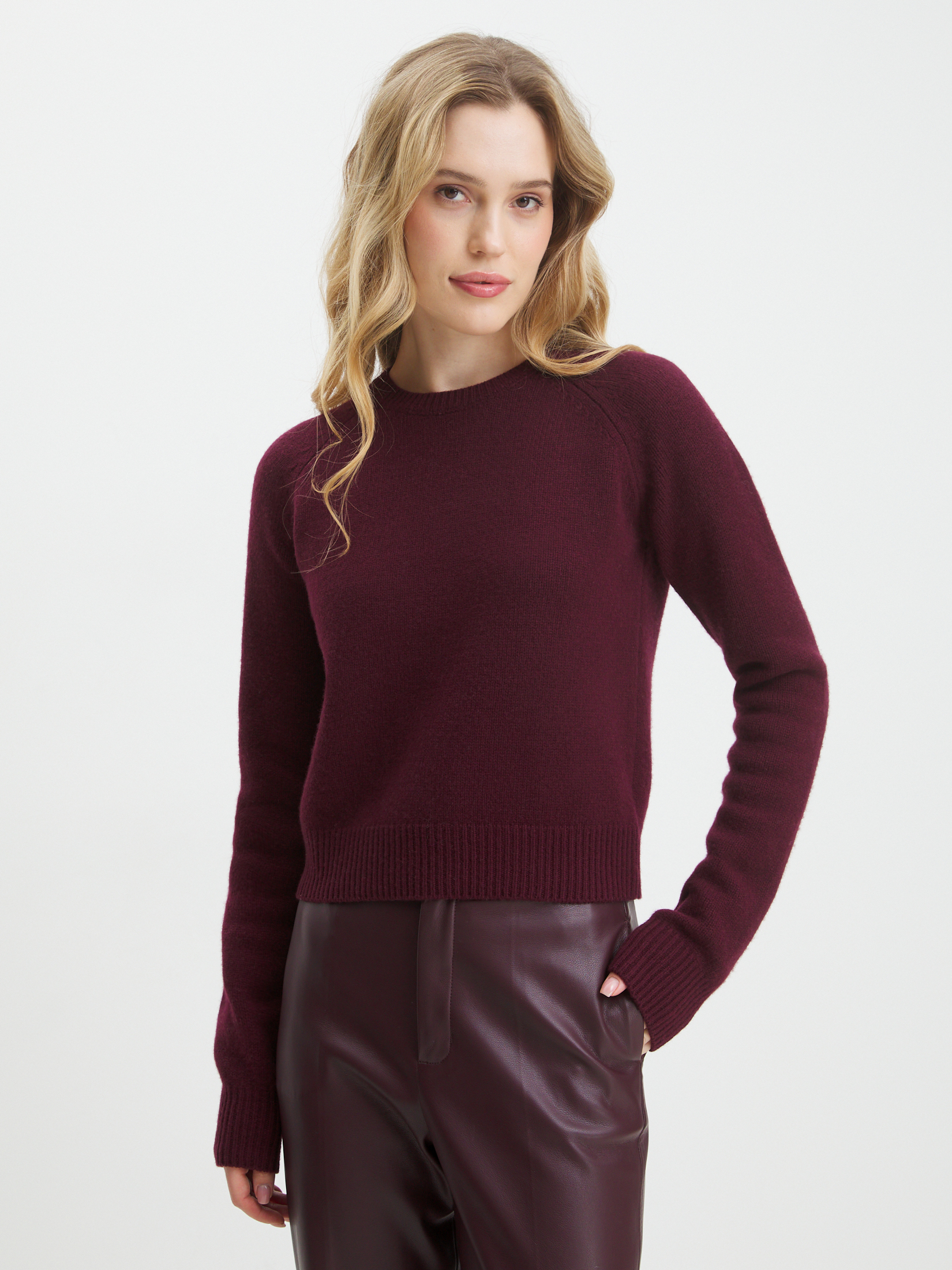 Женский джемпер MAISON DAVID 4406730, винный