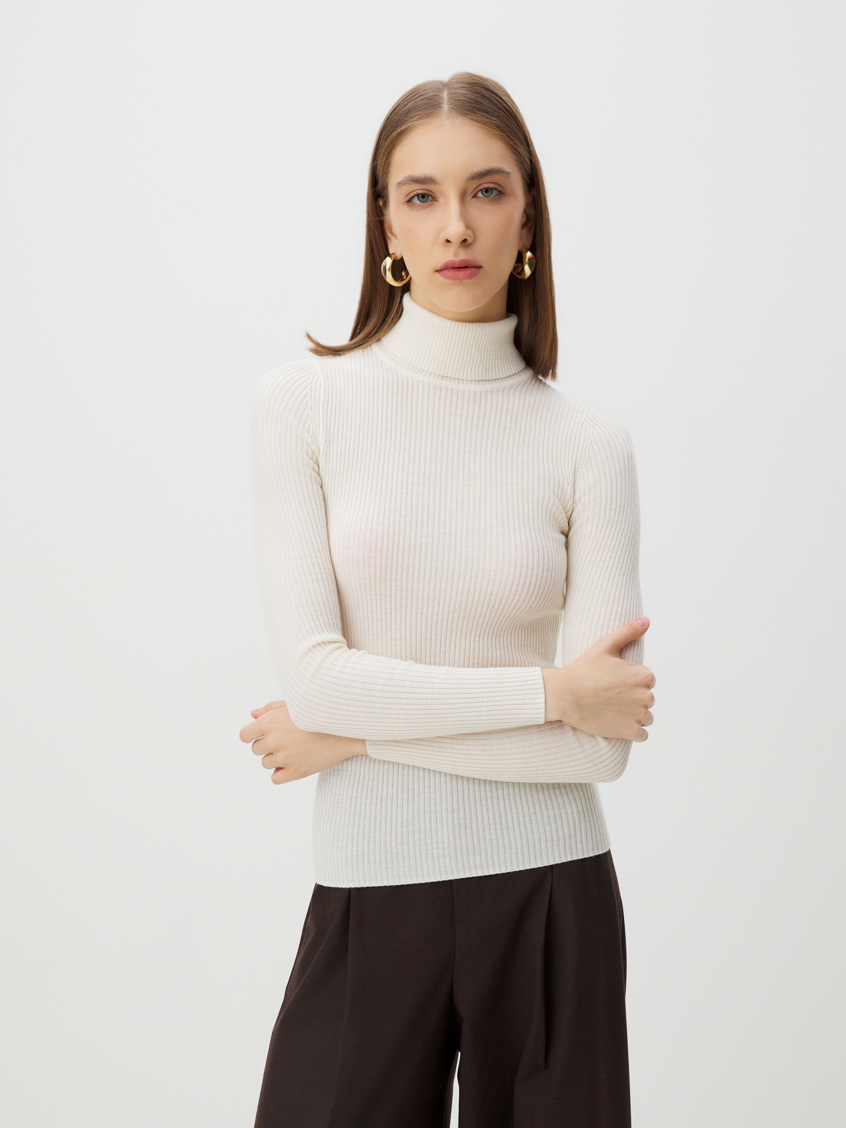 Женская водолазка MAISON DAVID 3348434, молочно-белый