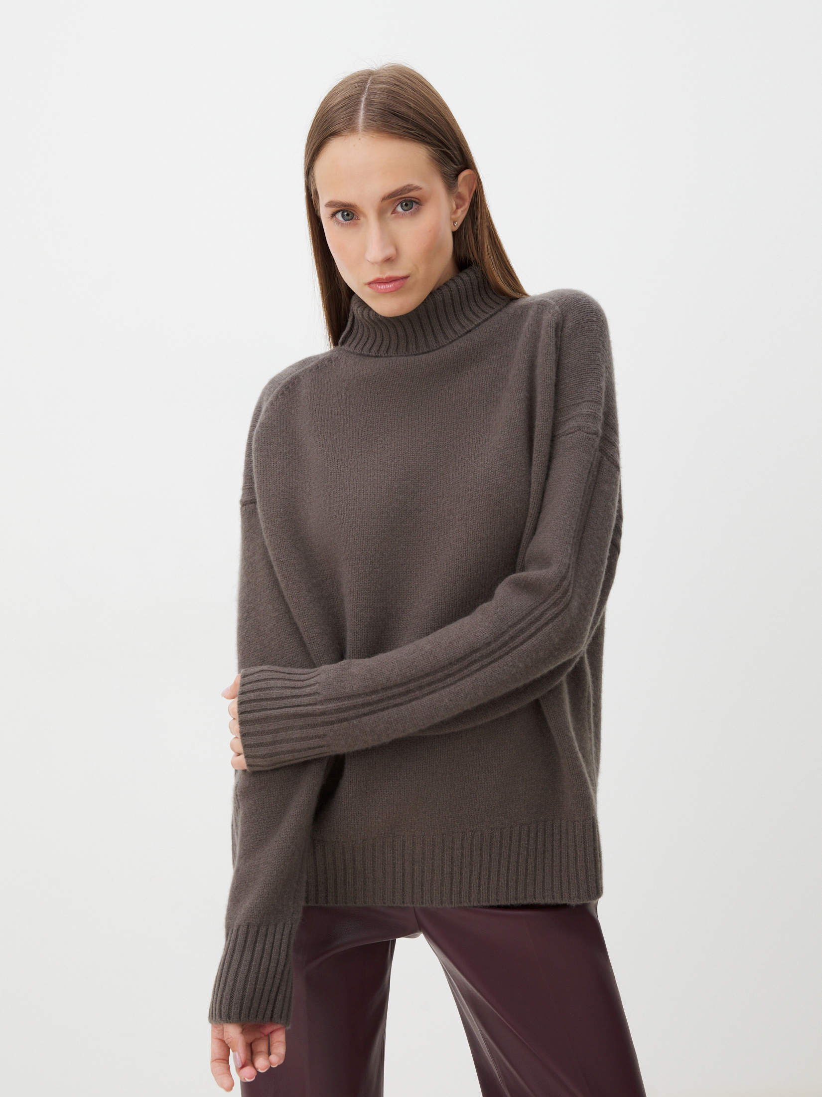 Женский свитер MAISON DAVID 4269332, коричневато-серый