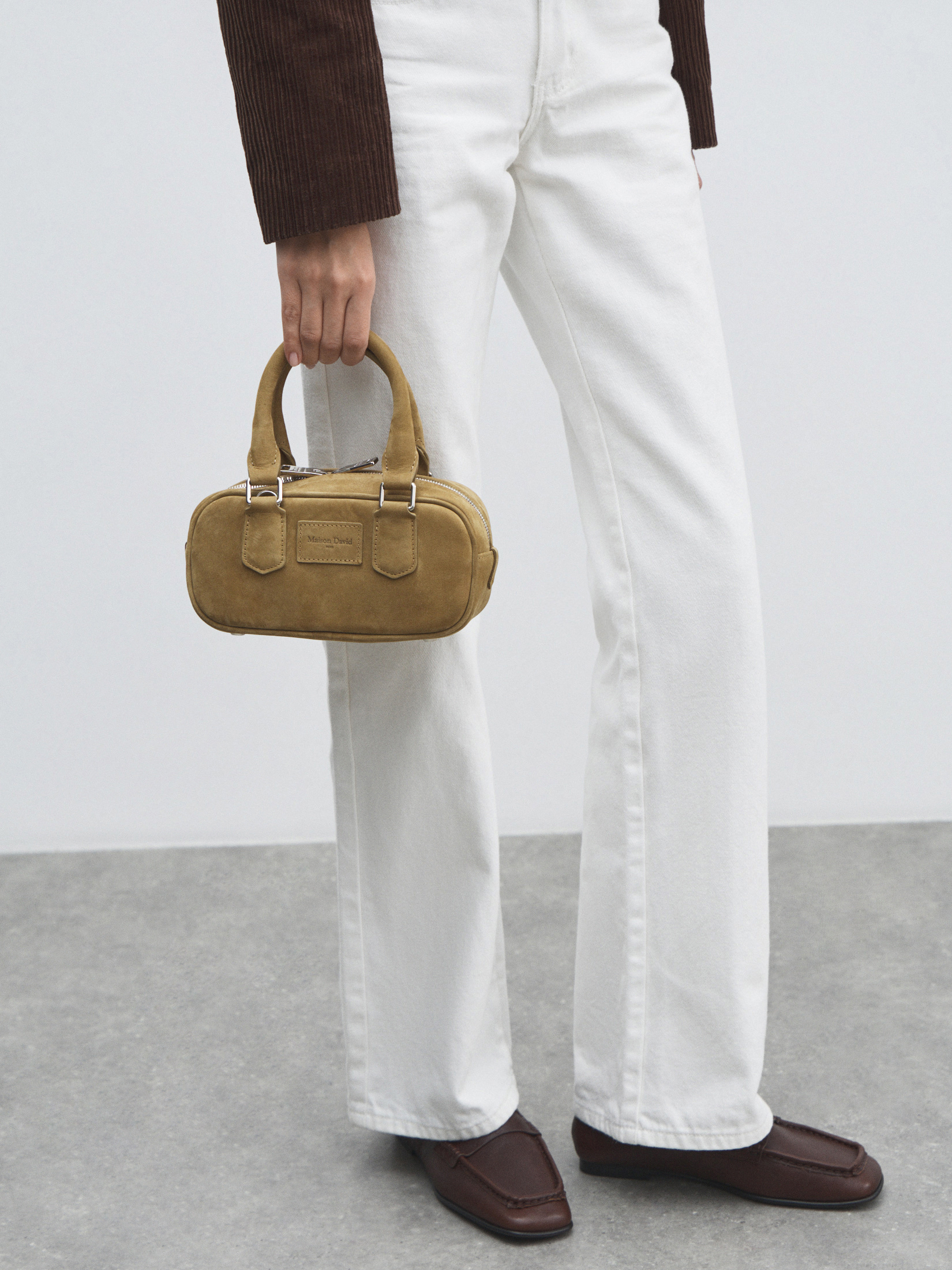 Женская сумка MAISON DAVID 4798732, зеленовато-бежевый