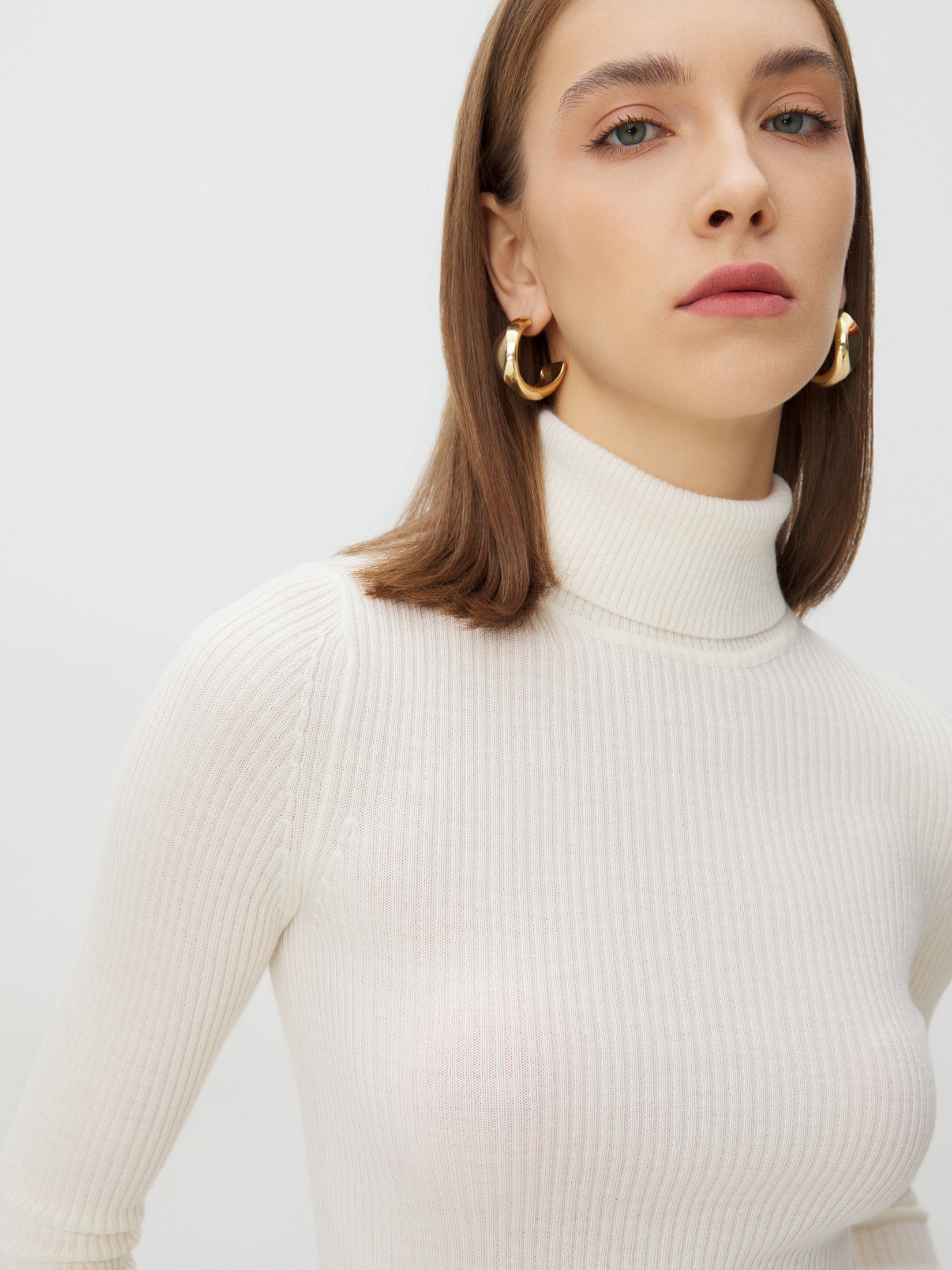 Женская водолазка MAISON DAVID 3348434, молочно-белый