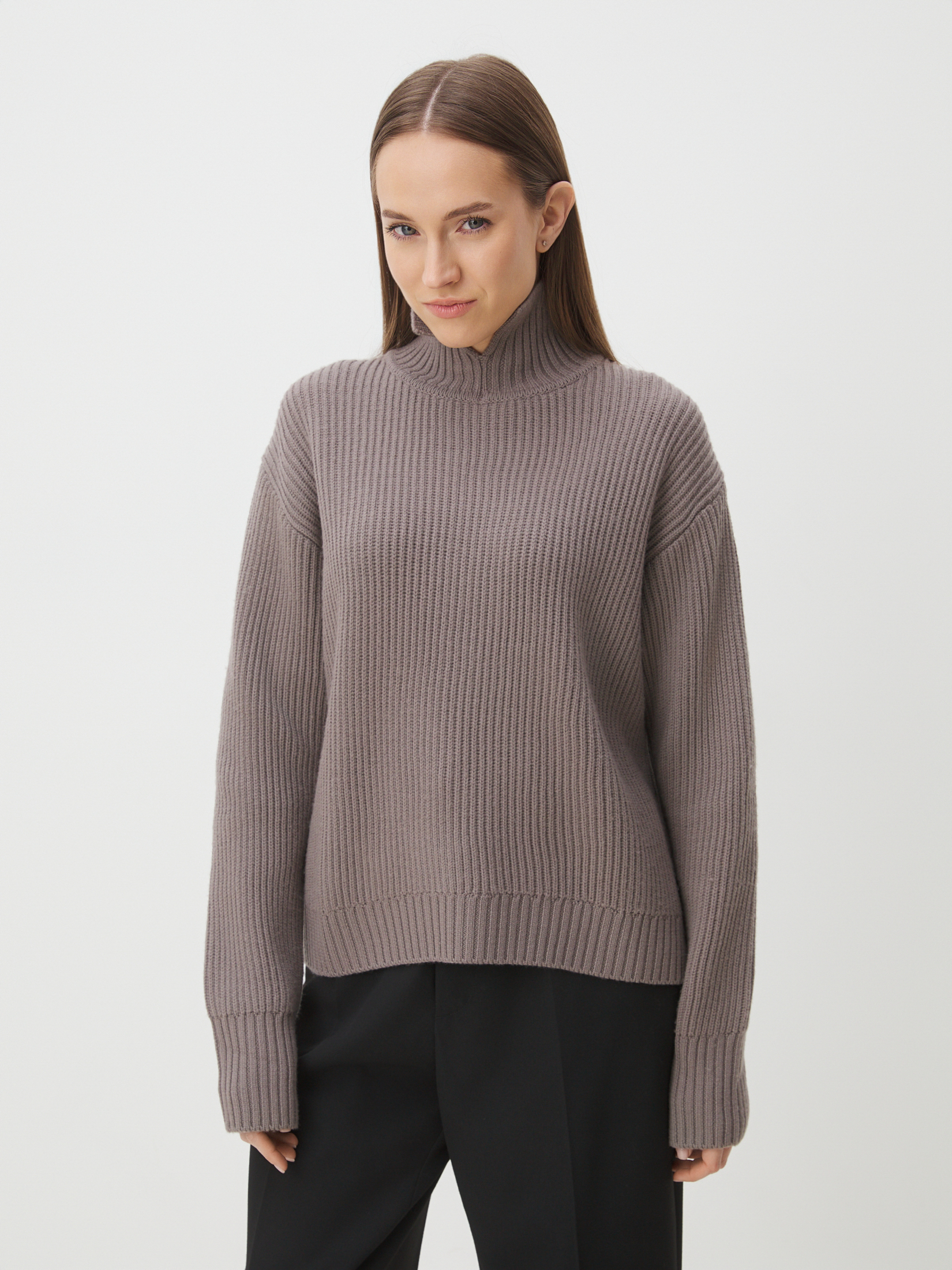 Женский свитер MAISON DAVID 4381924, коричневато-серый