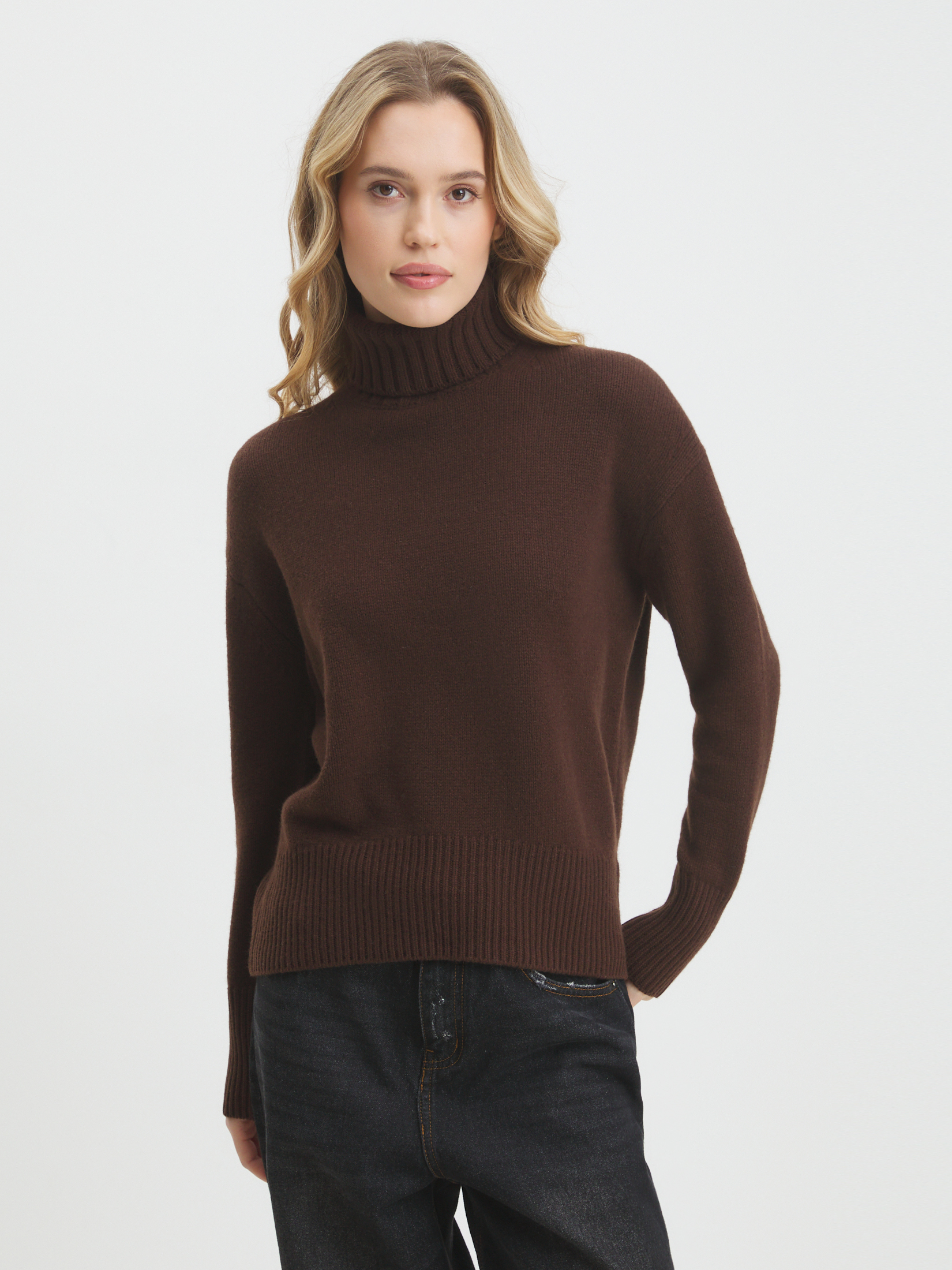 Женский свитер MAISON DAVID 4406652, шоколадный