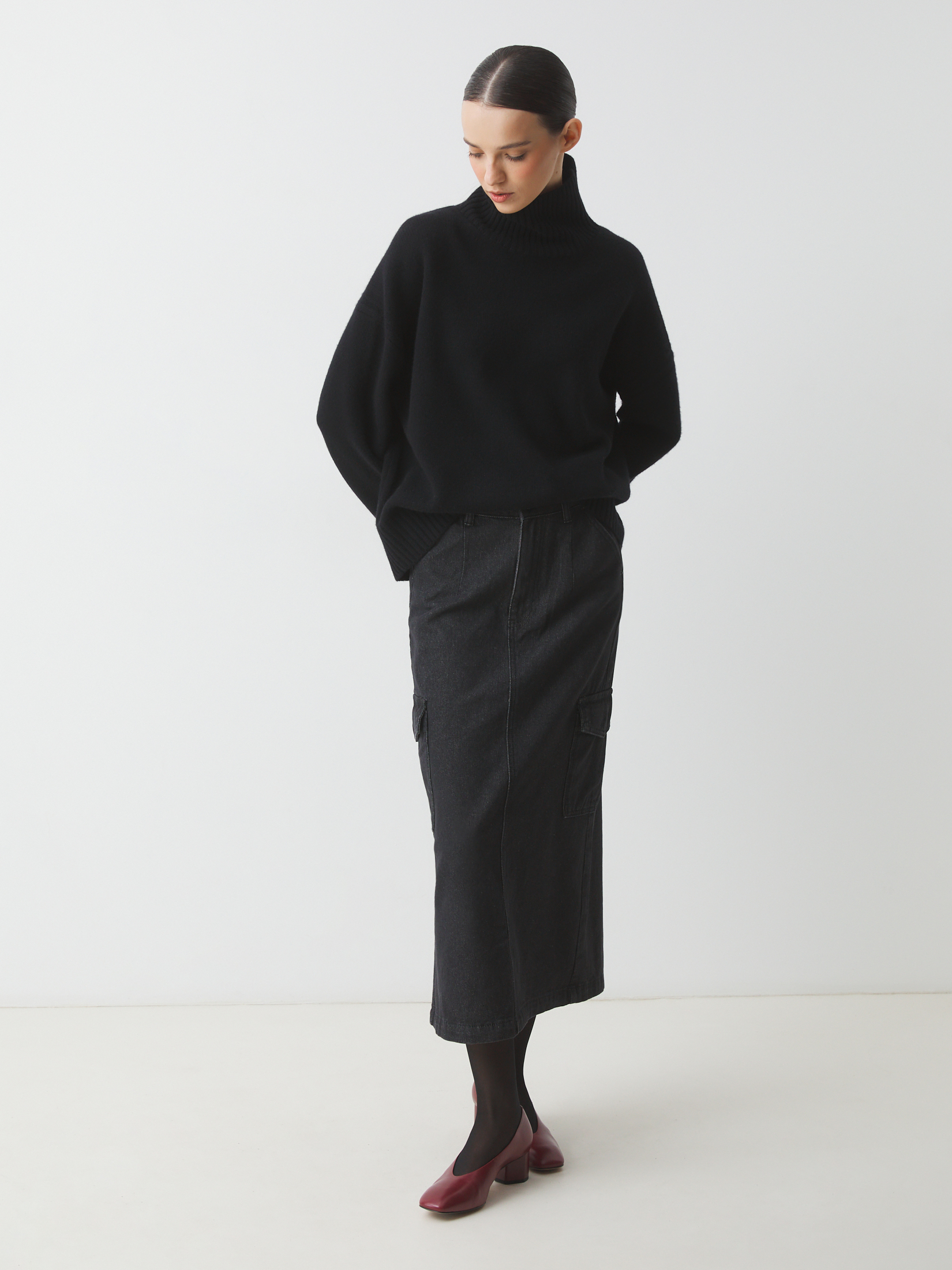 Женский свитер MAISON DAVID 4381788, черный