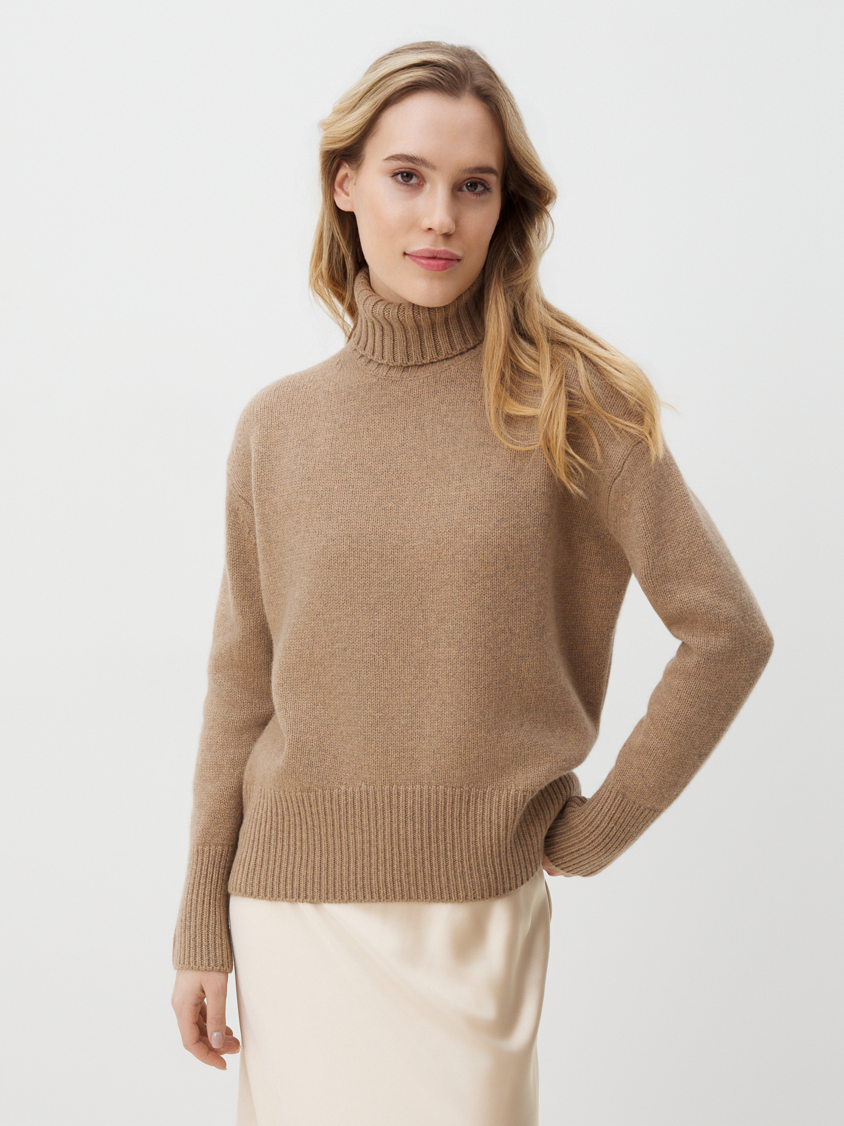 Женский свитер MAISON DAVID 4406638, коричнево-бежевый