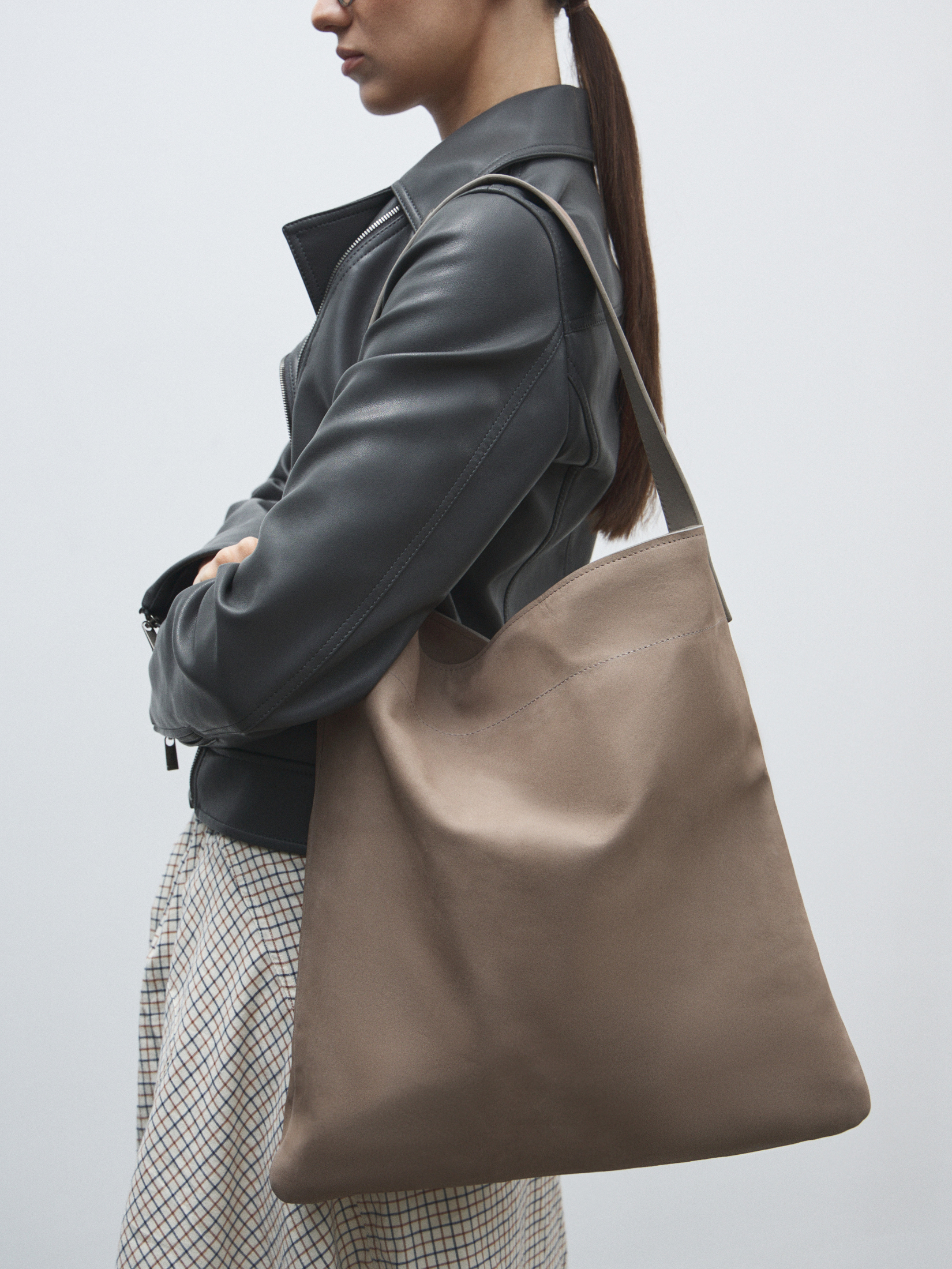 Женский шоппер MAISON DAVID 4714981, серо-бежевый