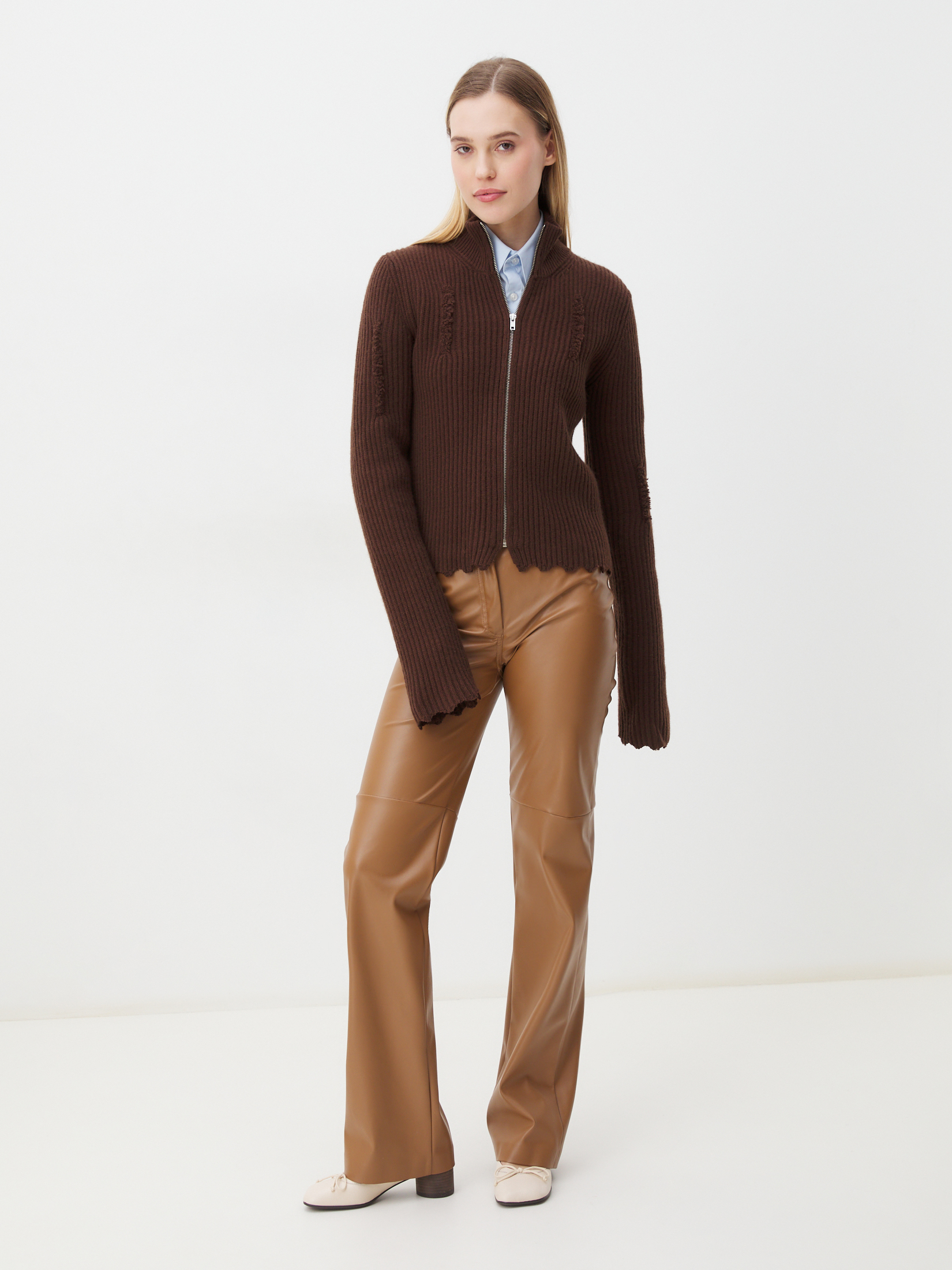 Женский кардиган MAISON DAVID 4351160, темно-коричневый