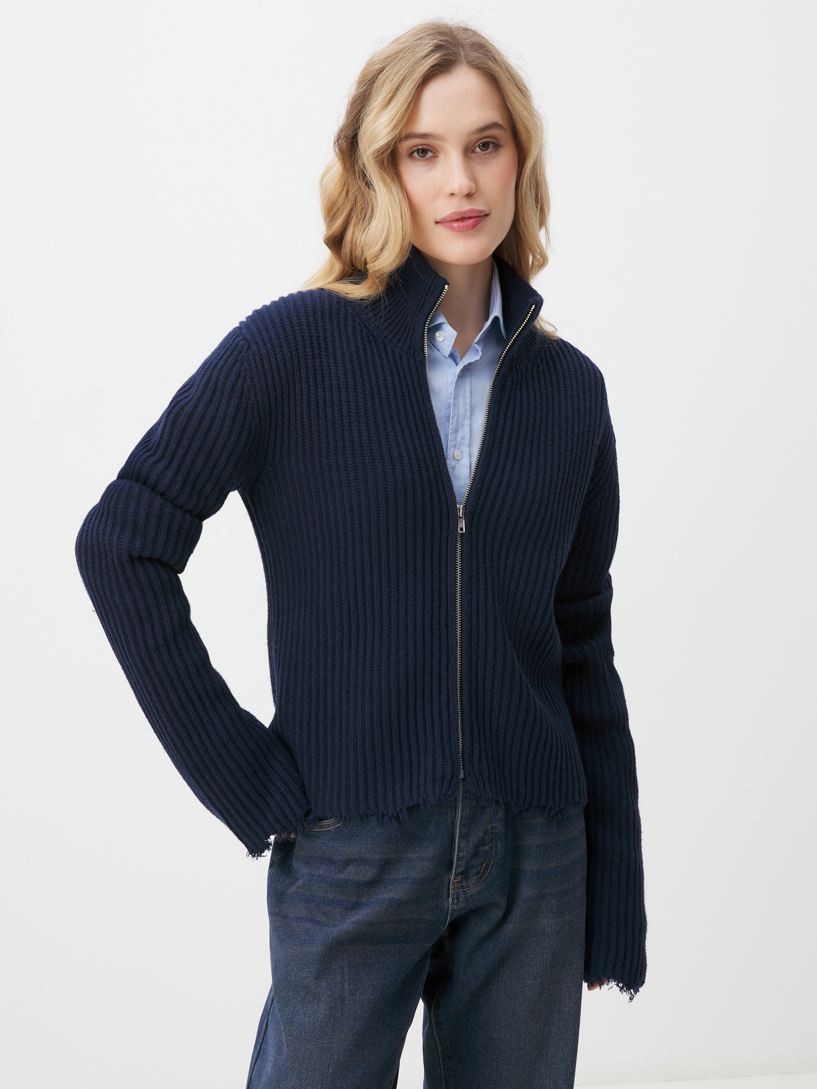 Женский кардиган MAISON DAVID 4449933, ночной синий