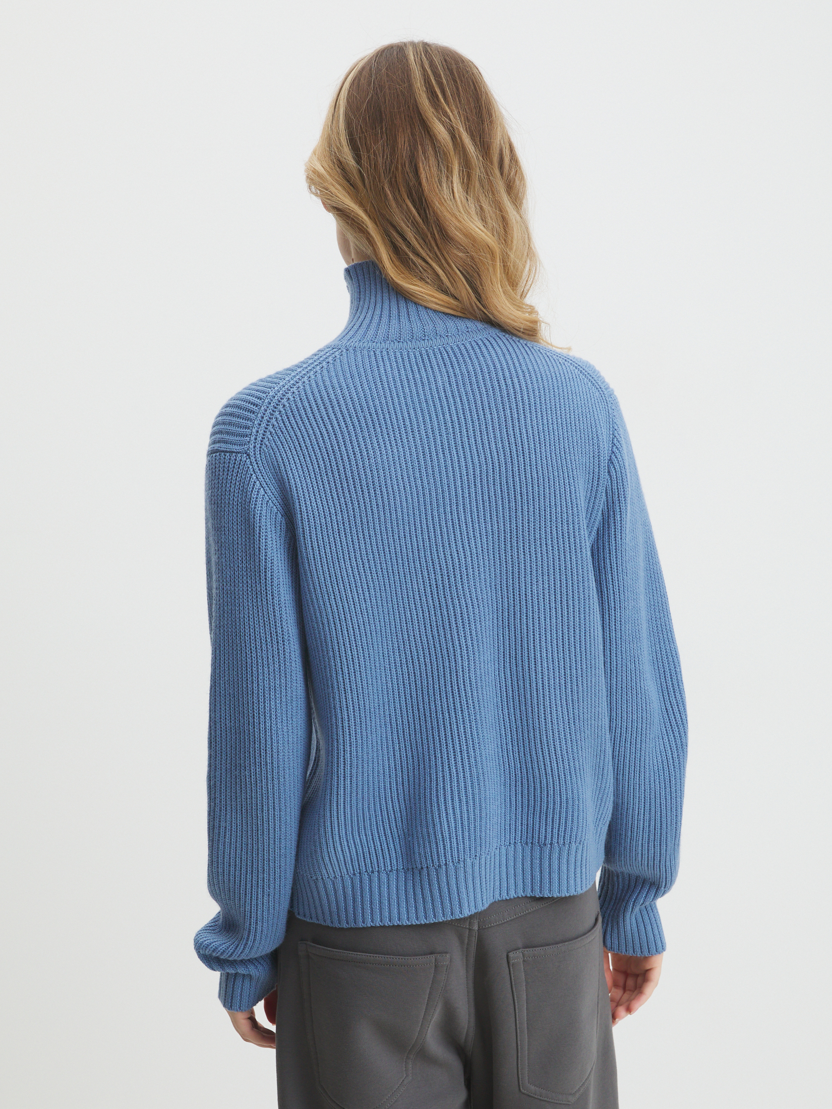 Женский свитер MAISON DAVID 4406518, серо-голубой