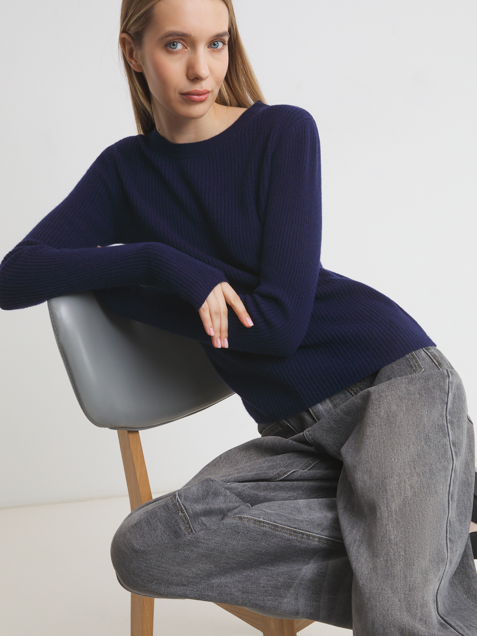 Женский джемпер MAISON DAVID 4536813, ночной синий