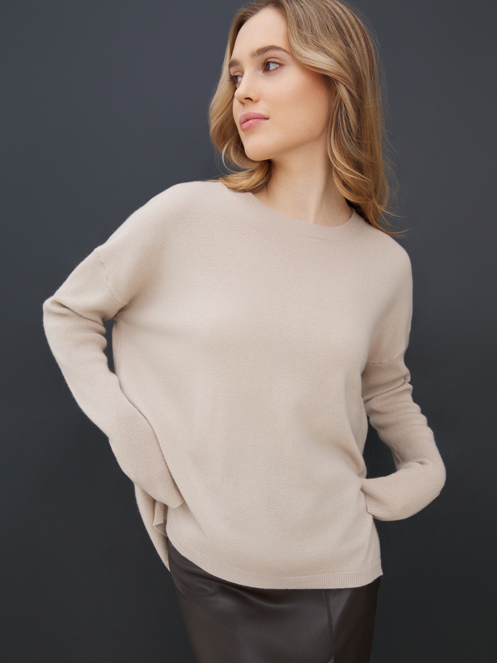 Женский джемпер MAISON DAVID 4451206, пыльно-бежевый