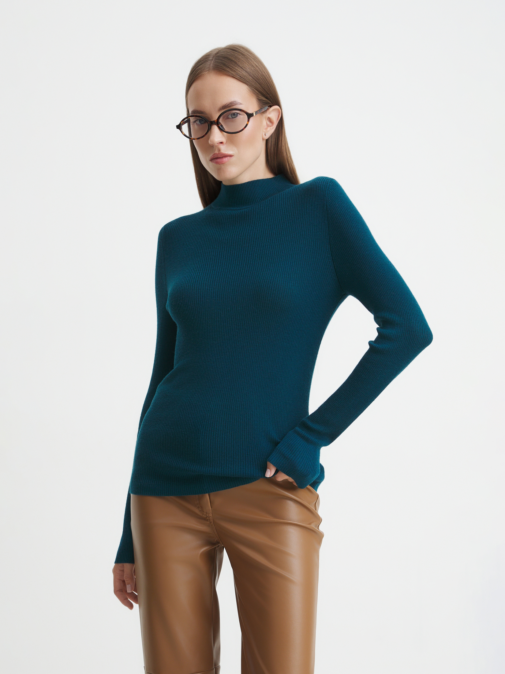 Женский джемпер MAISON DAVID 4273248, зелено-синий