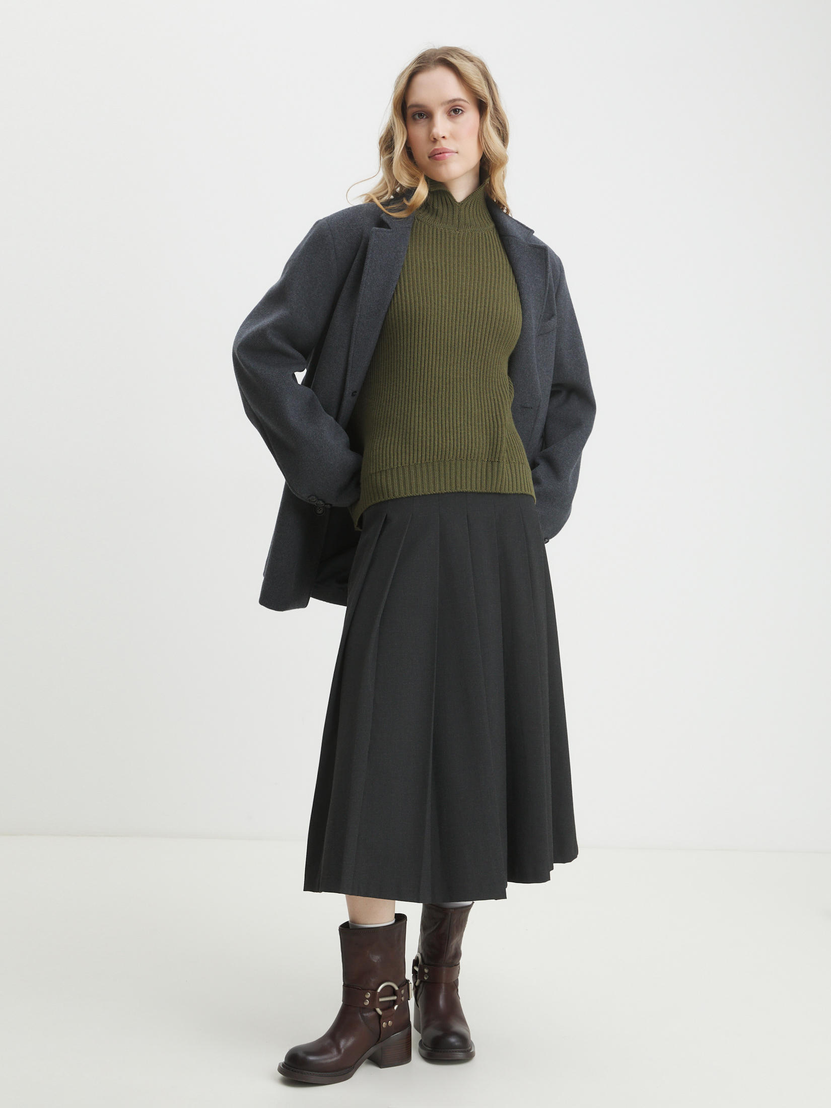 Женский свитер MAISON DAVID 4406546, хаки