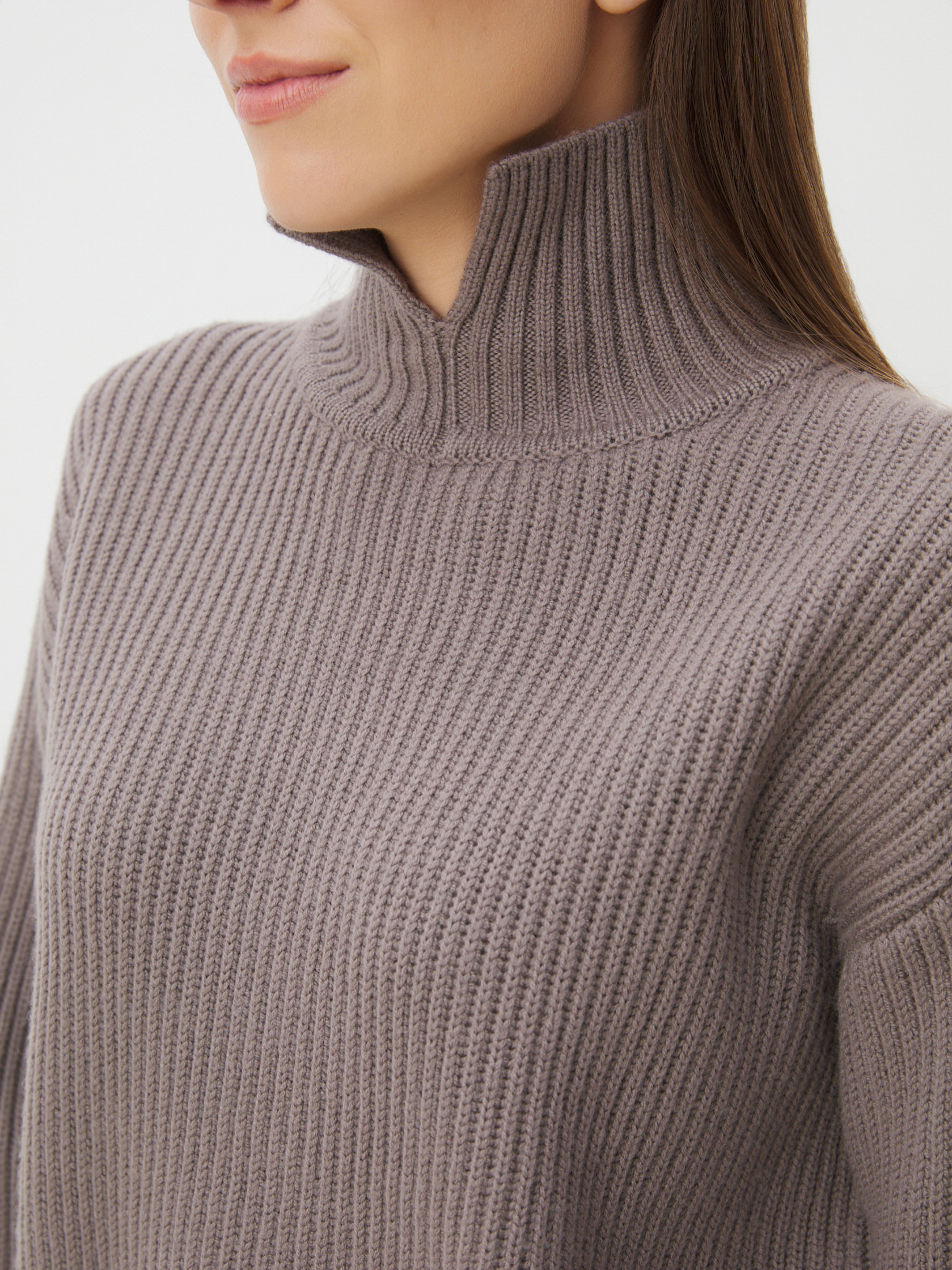 Женский свитер MAISON DAVID 4381924, коричневато-серый