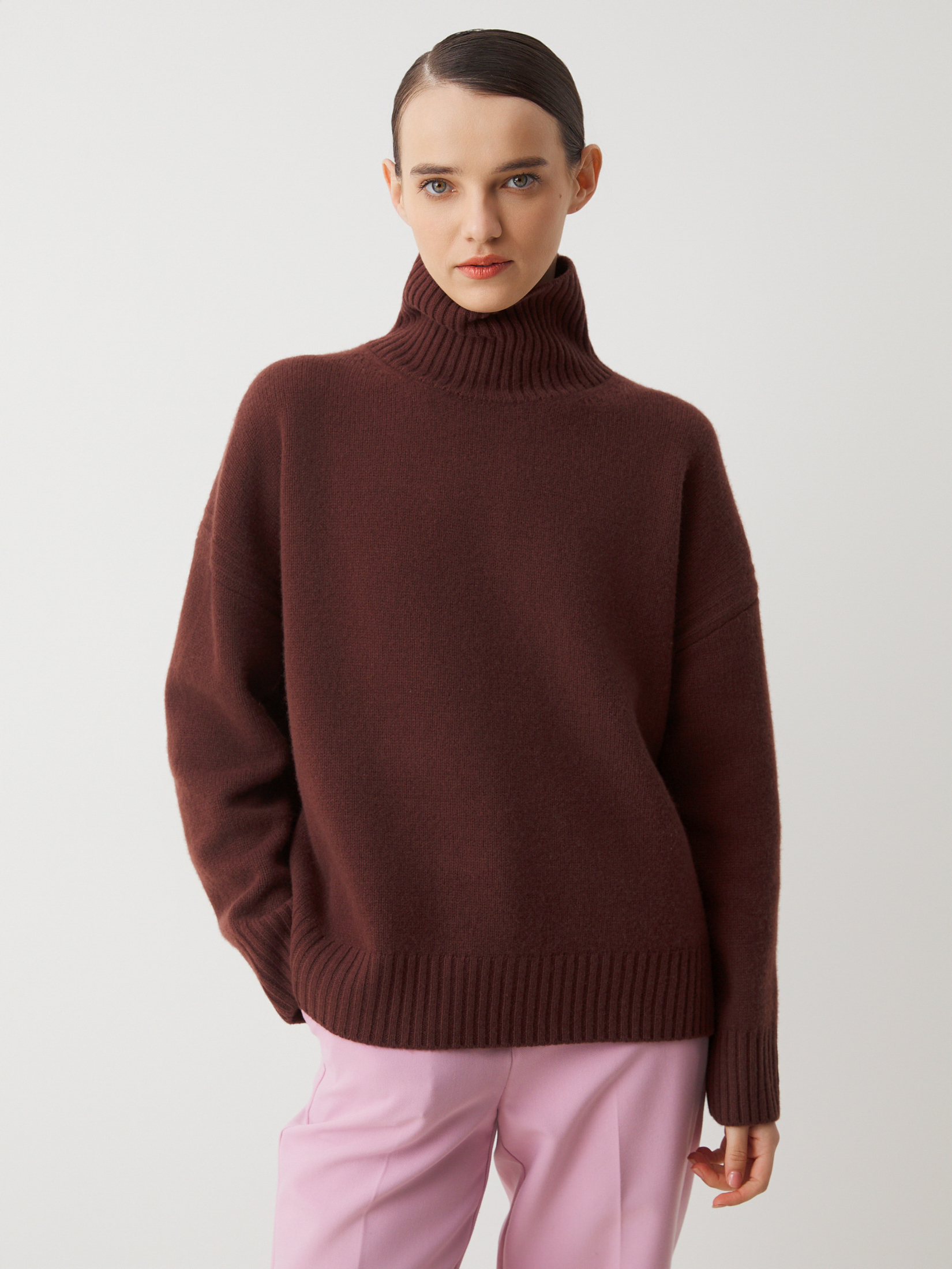 Женский свитер MAISON DAVID 4381773, каштановый