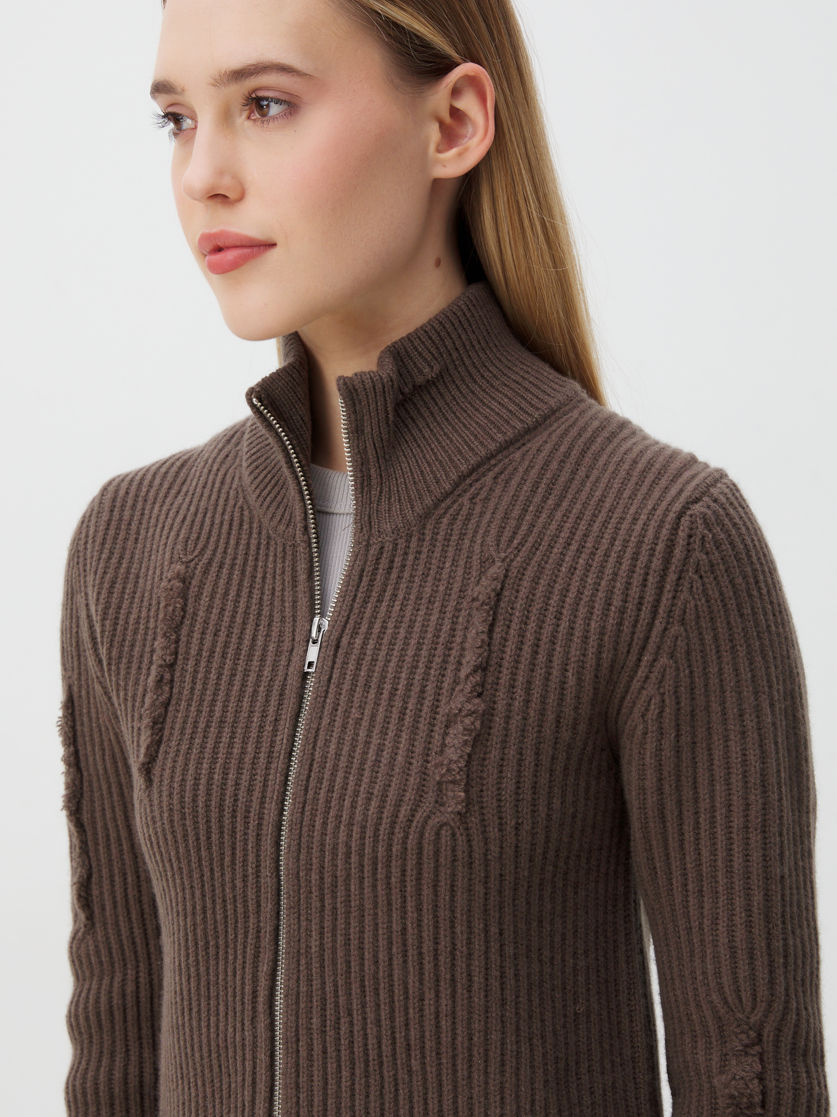 Женский кардиган MAISON DAVID 4351132, серо-коричневый