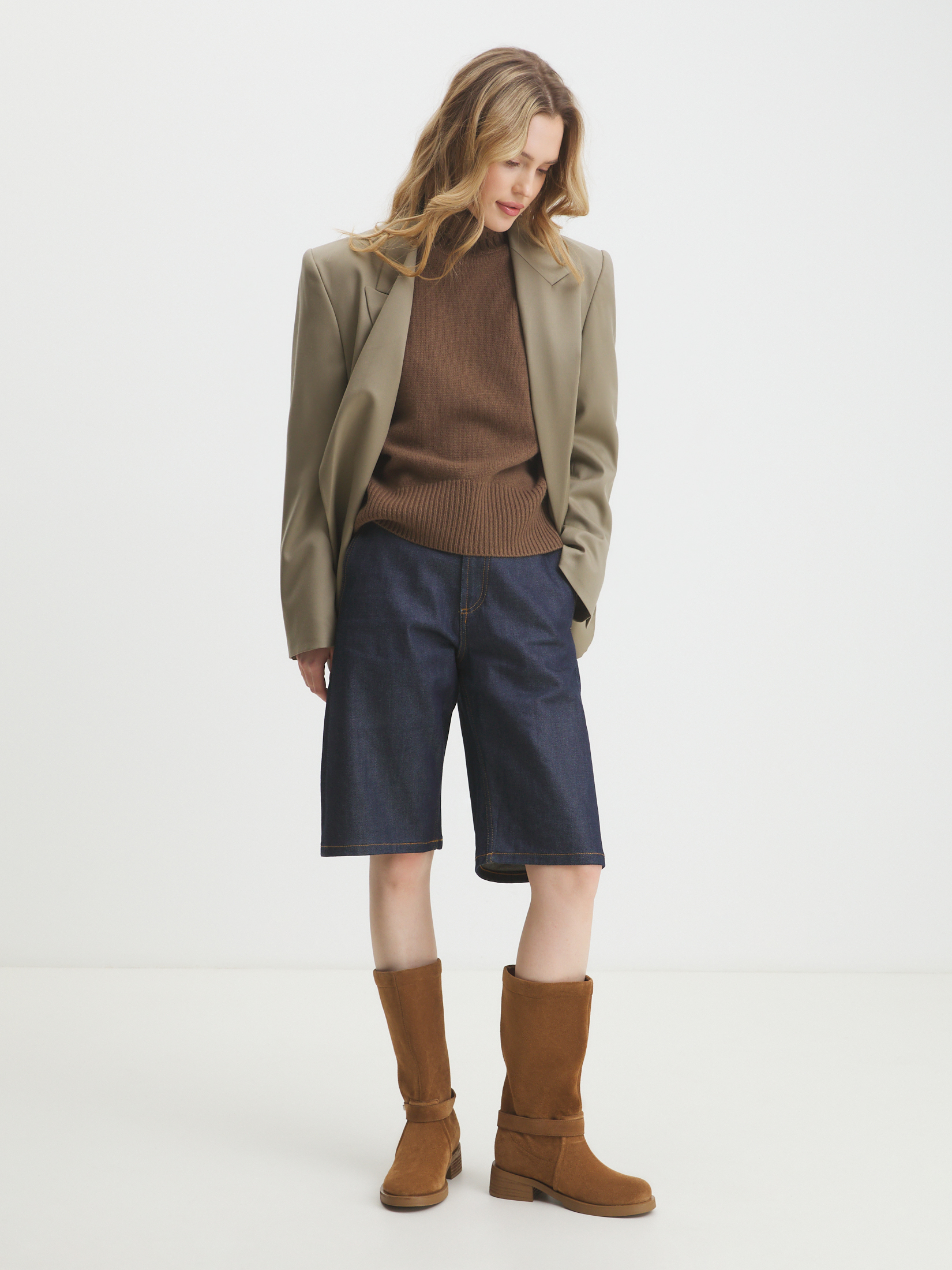 Женский свитер MAISON DAVID 4406645, коричневый