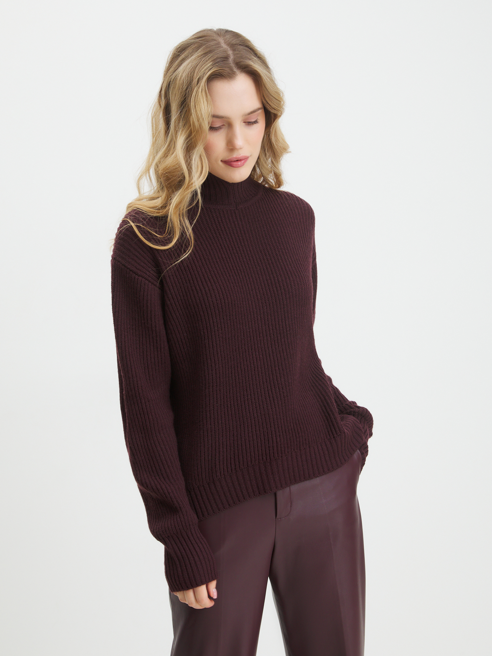 Женский свитер MAISON DAVID 4406560, каштановый