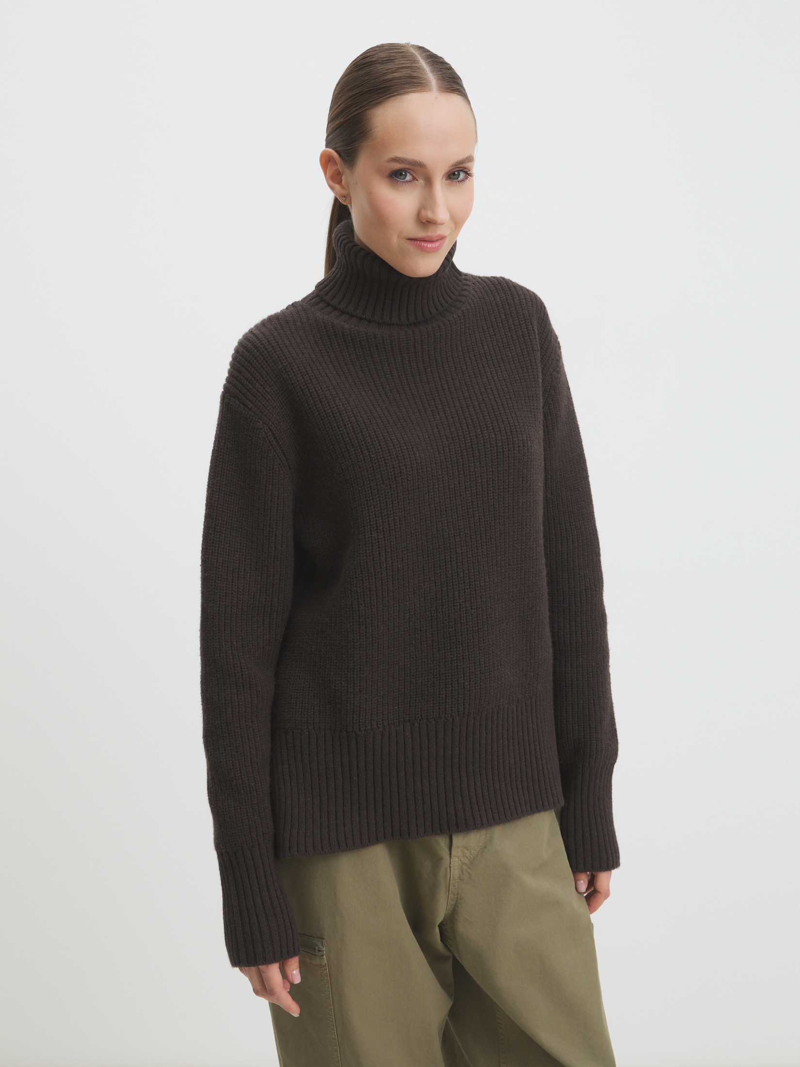 Женский свитер MAISON DAVID 4450906, серо-коричневый