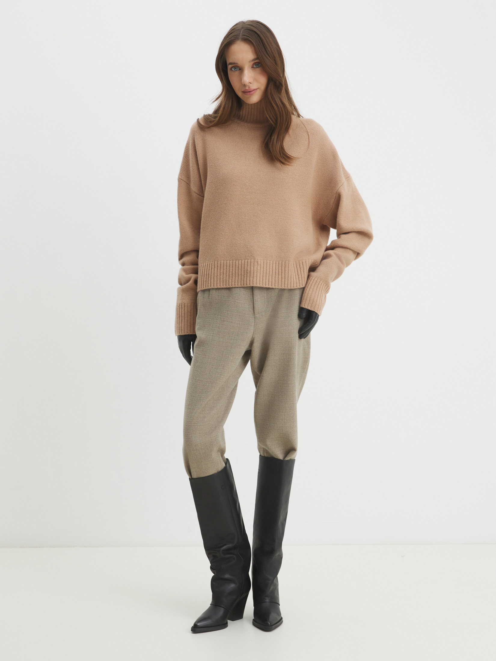 Женский свитер MAISON DAVID 4449983, темно-бежевый