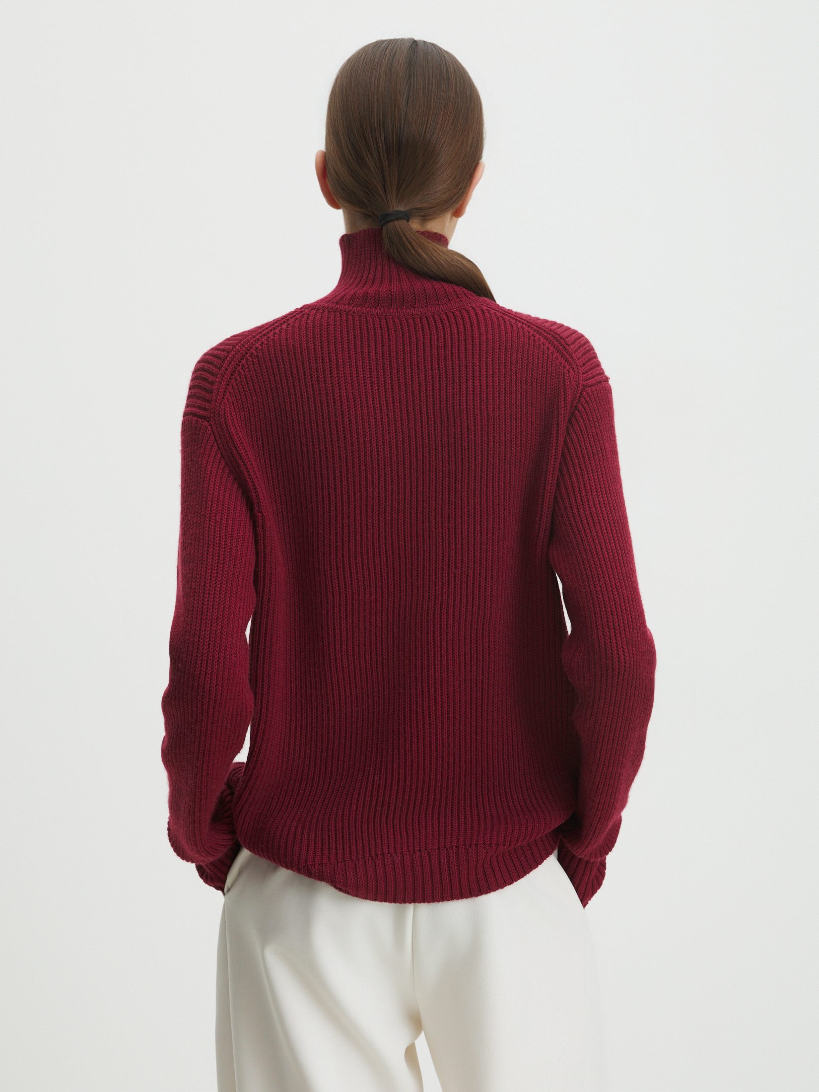 Женский свитер MAISON DAVID 4406511, бордовый